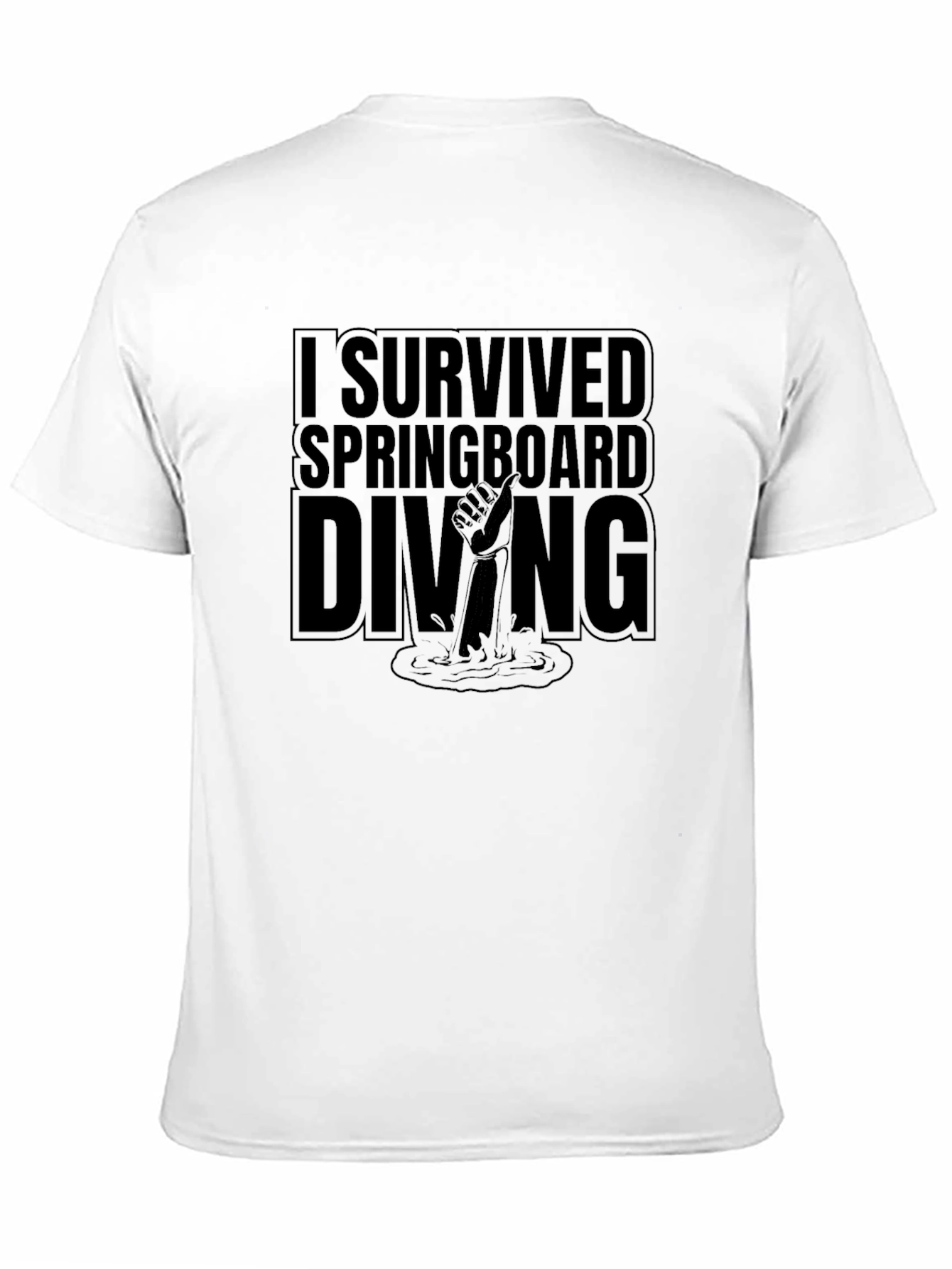 I Survived Springboard Diving Black T-Shirt