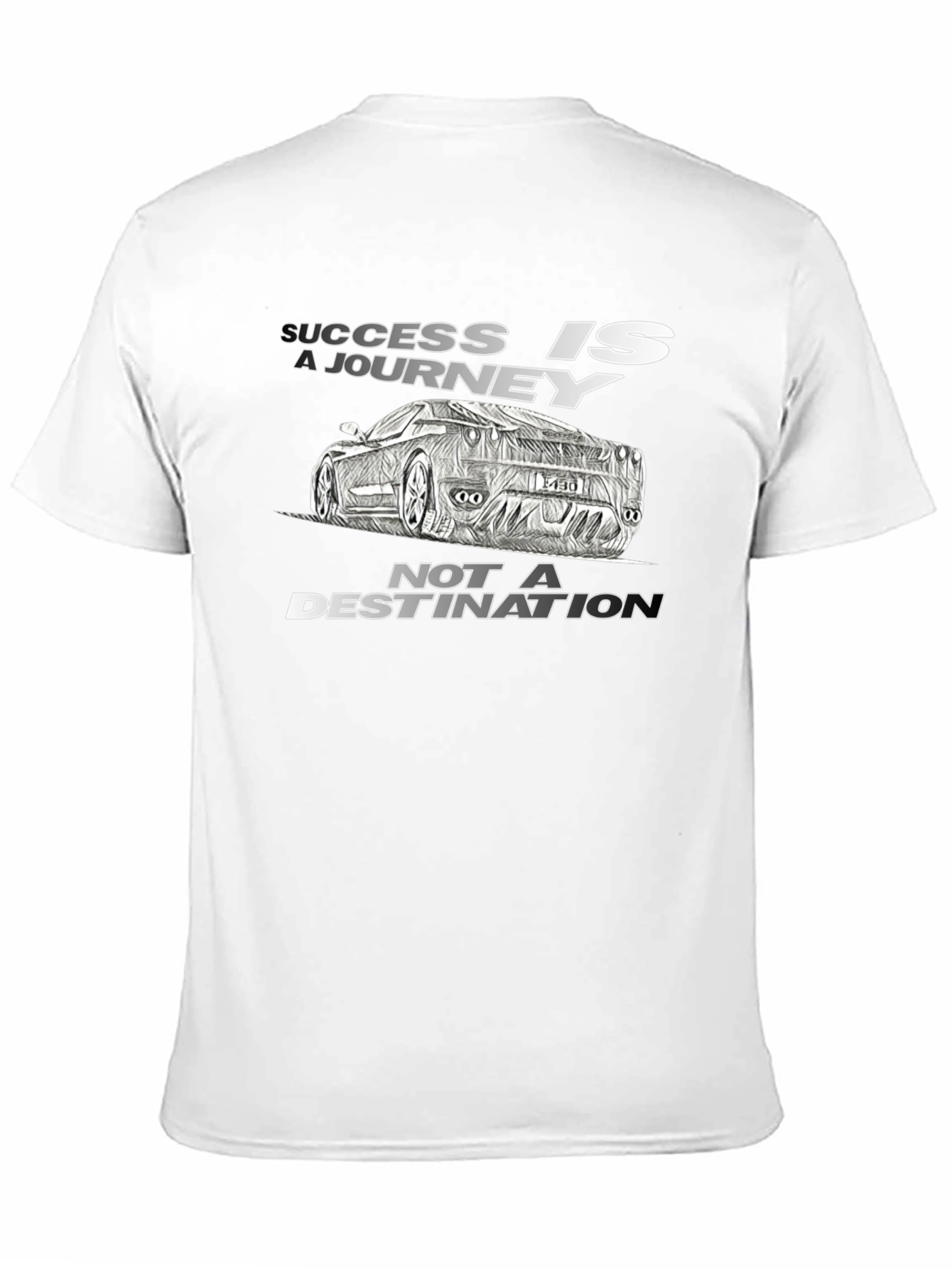 Success Journey Car Graphic Black T-Shirt