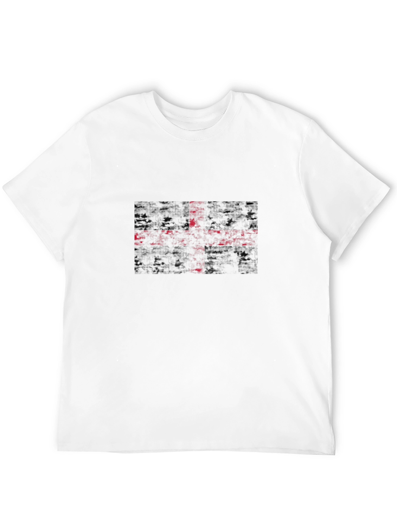 Grunge England Flag T-Shirt - Black