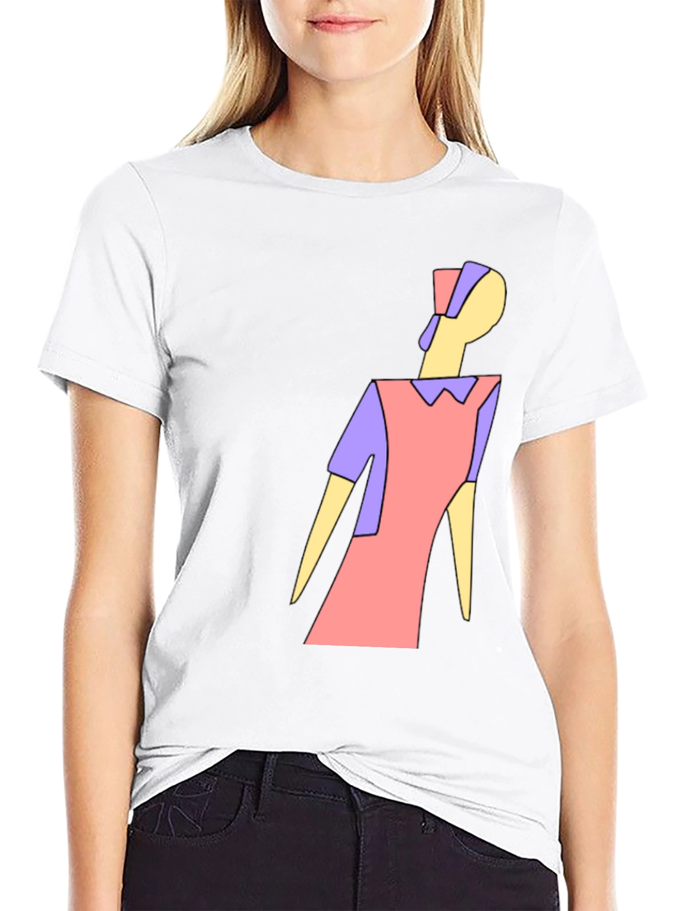 Abstract Figure Tee - Modern Art Graphic T-Shirt