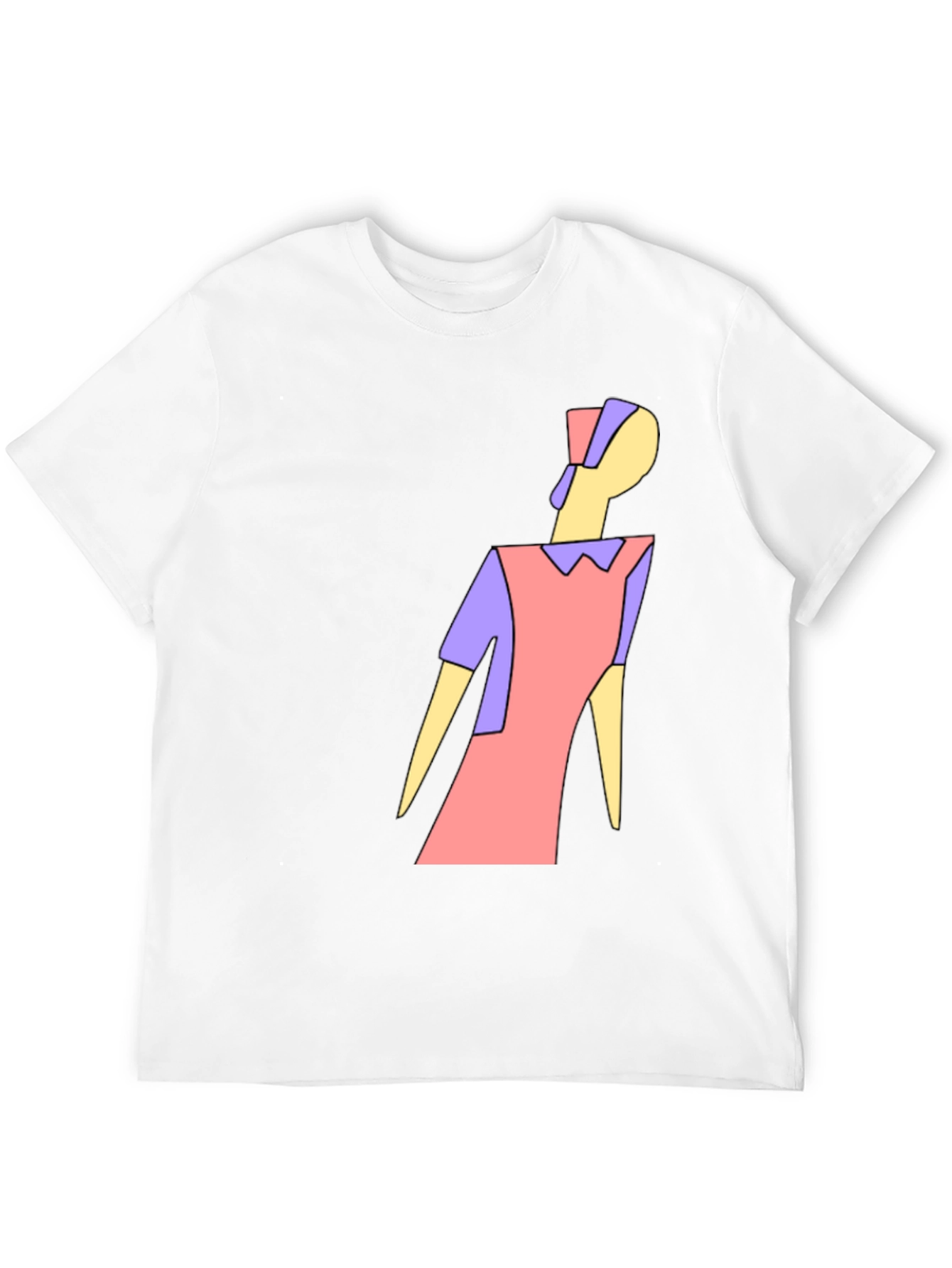 Abstract Figure Tee - Modern Art Graphic T-Shirt