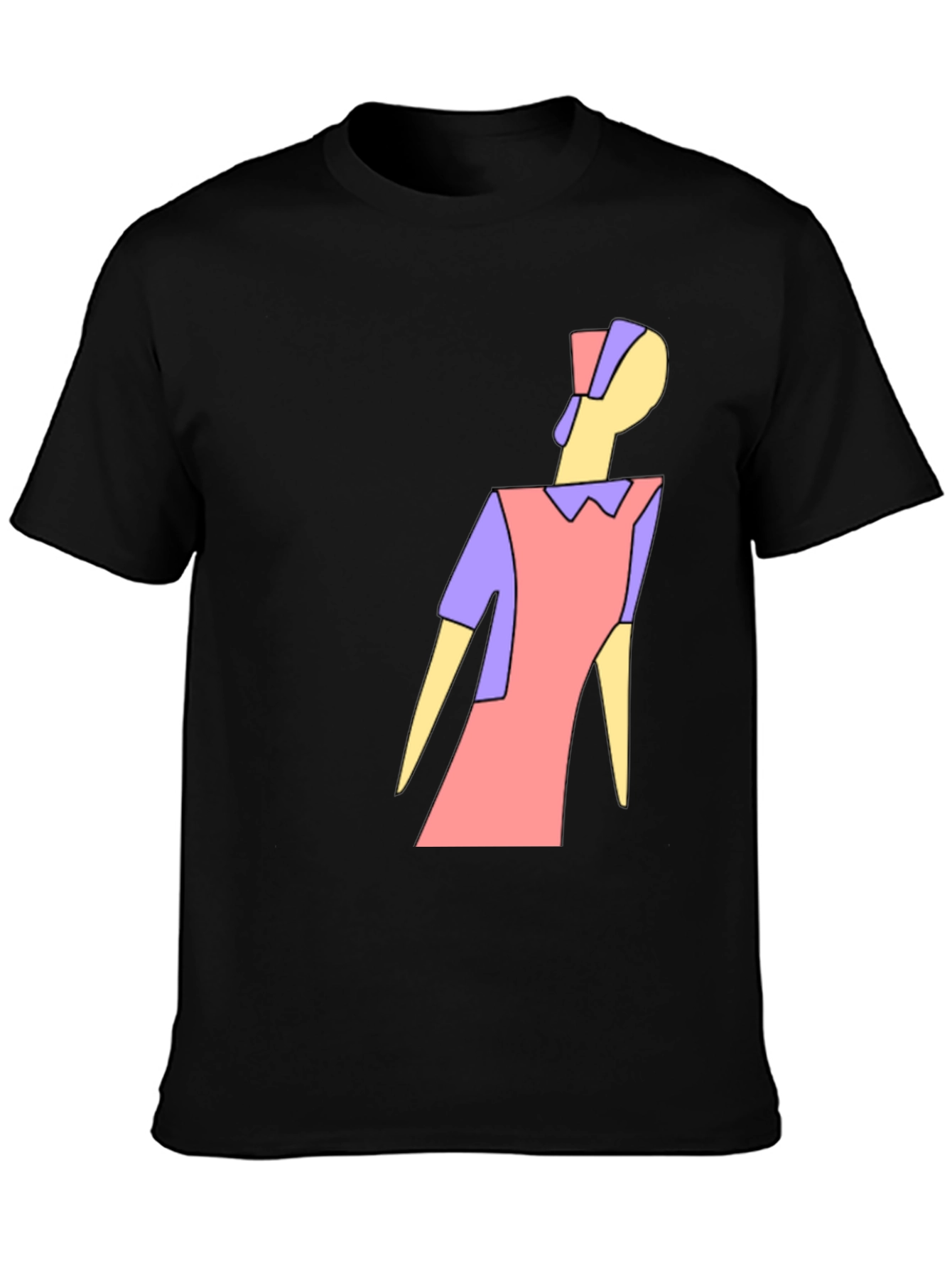 Abstract Figure Tee - Modern Art Graphic T-Shirt