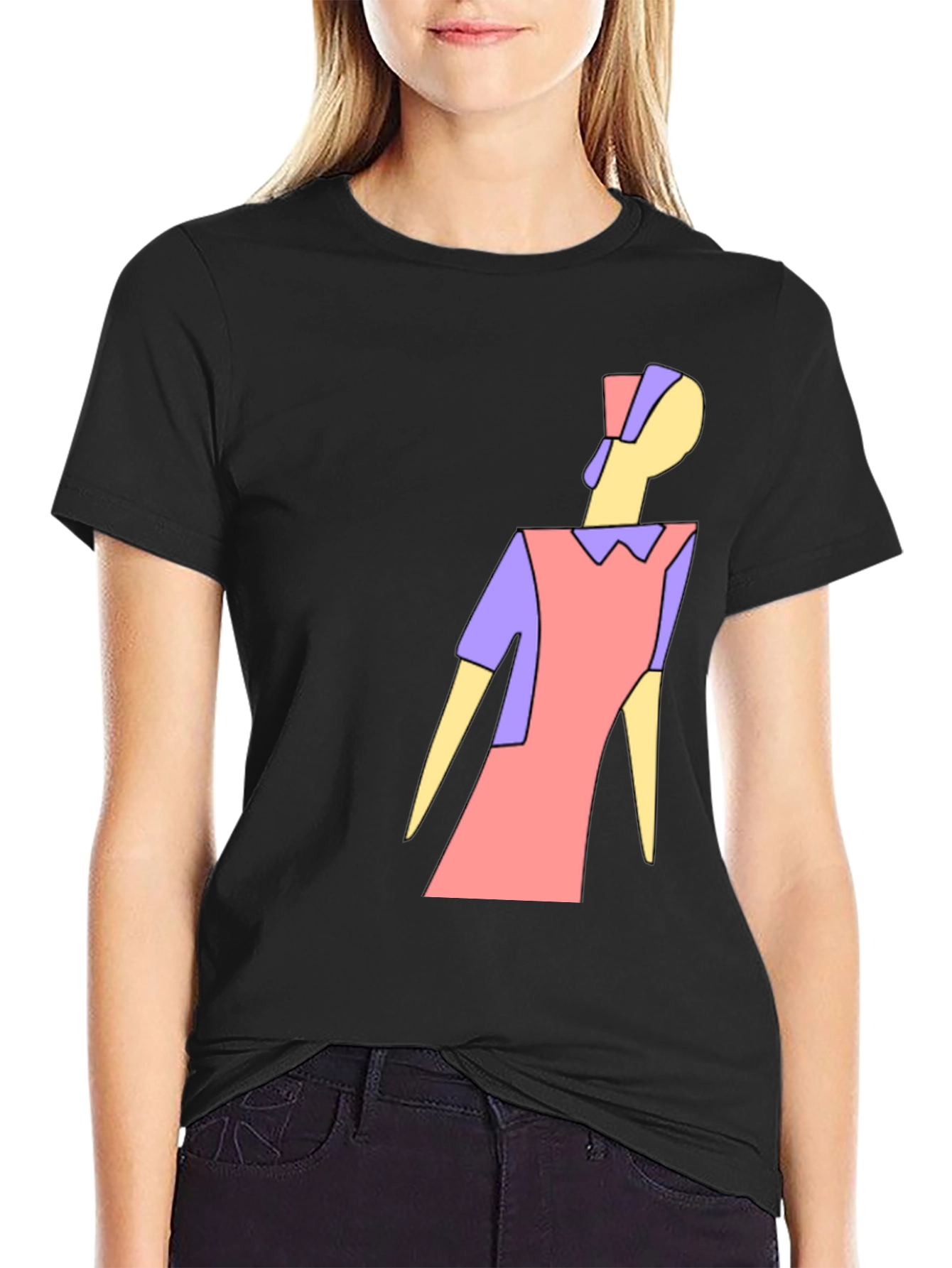 Abstract Figure Tee - Modern Art Graphic T-Shirt