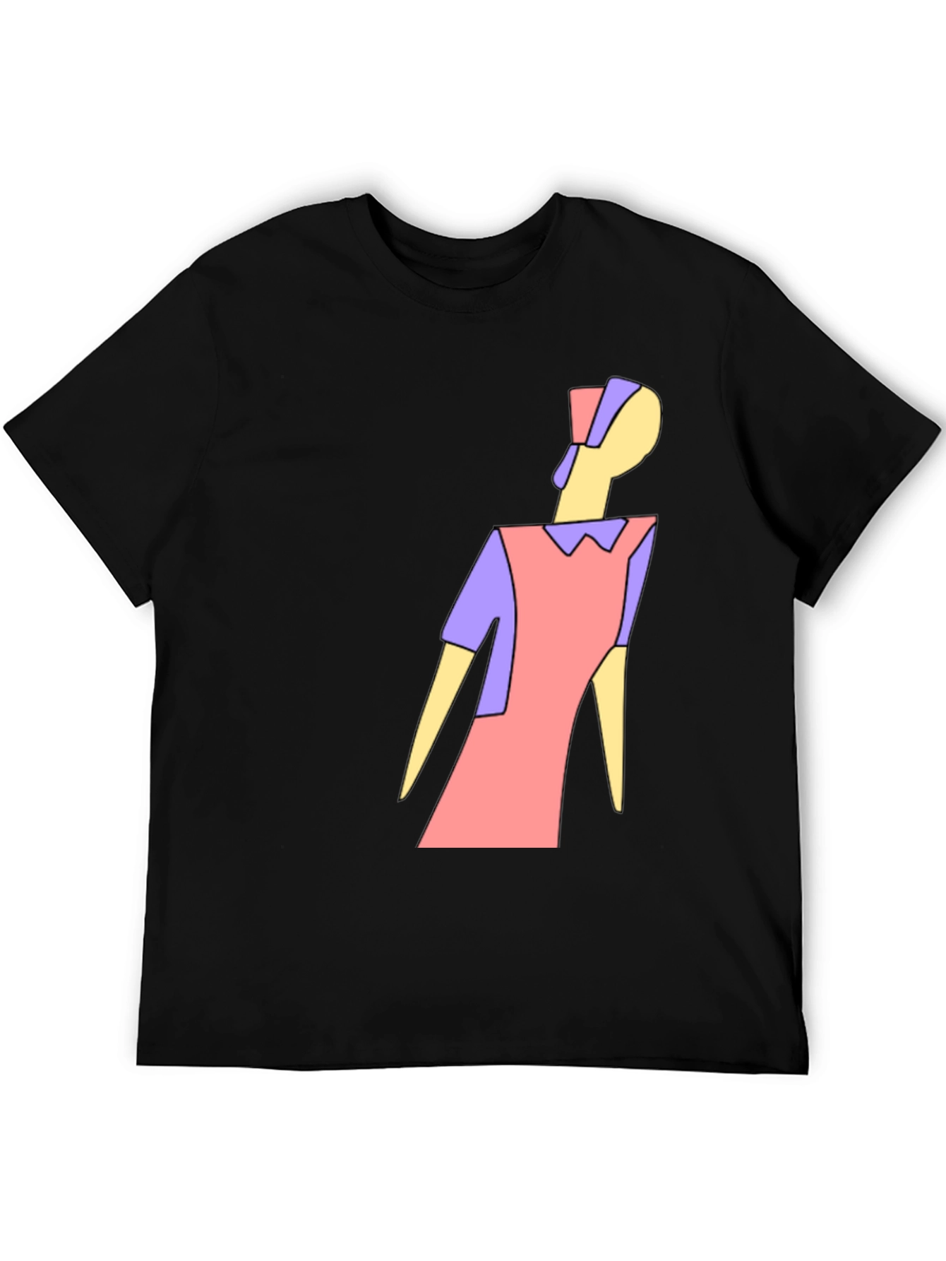 Abstract Figure Tee - Modern Art Graphic T-Shirt