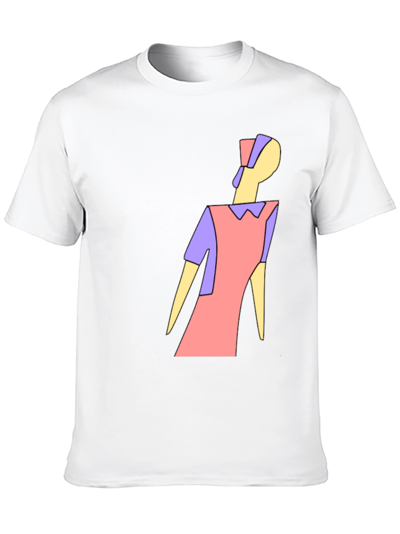 Abstract Figure Tee - Modern Art Graphic T-Shirt