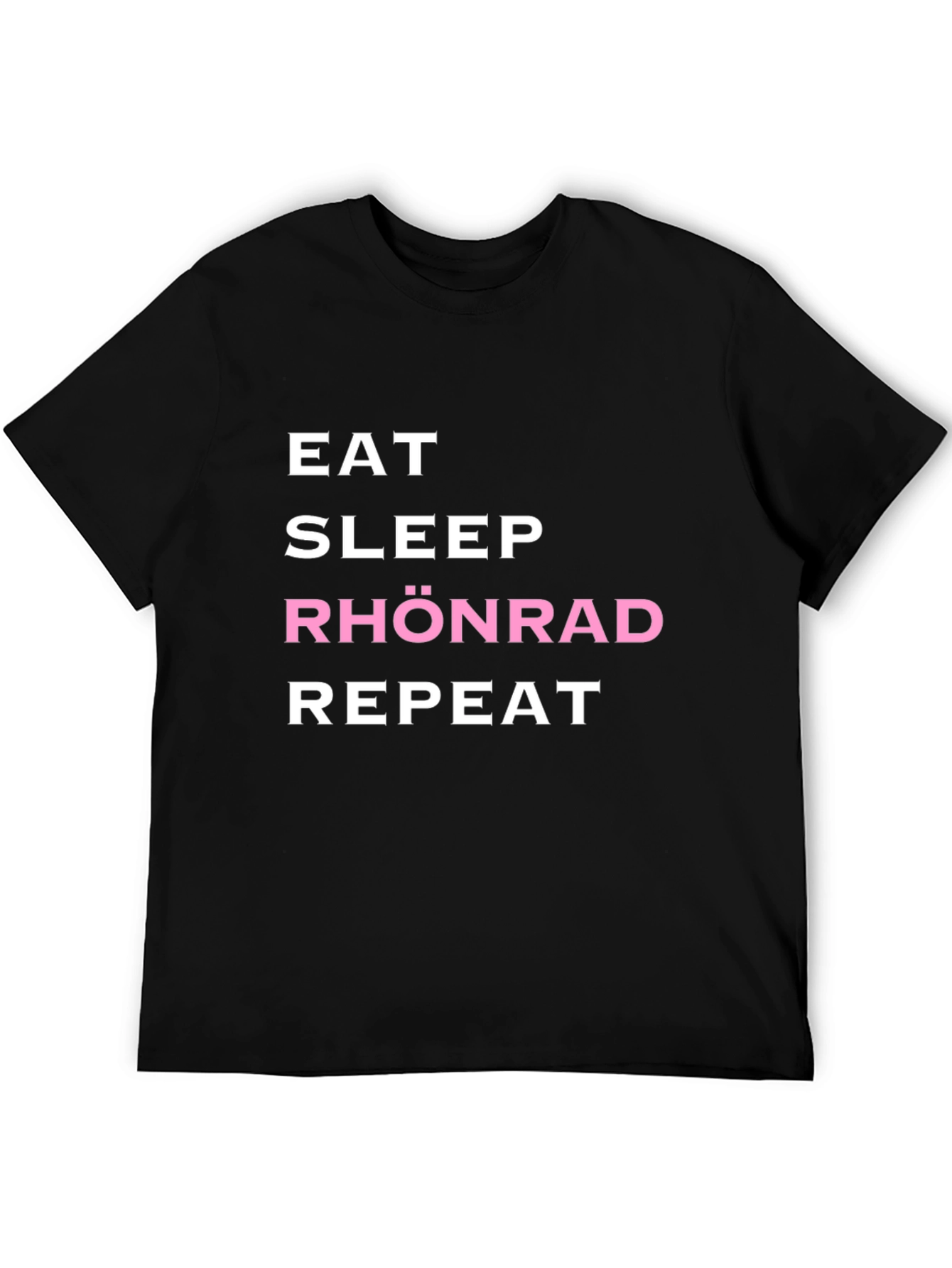 Eat Sleep Rhönrad Repeat Black T-Shirt