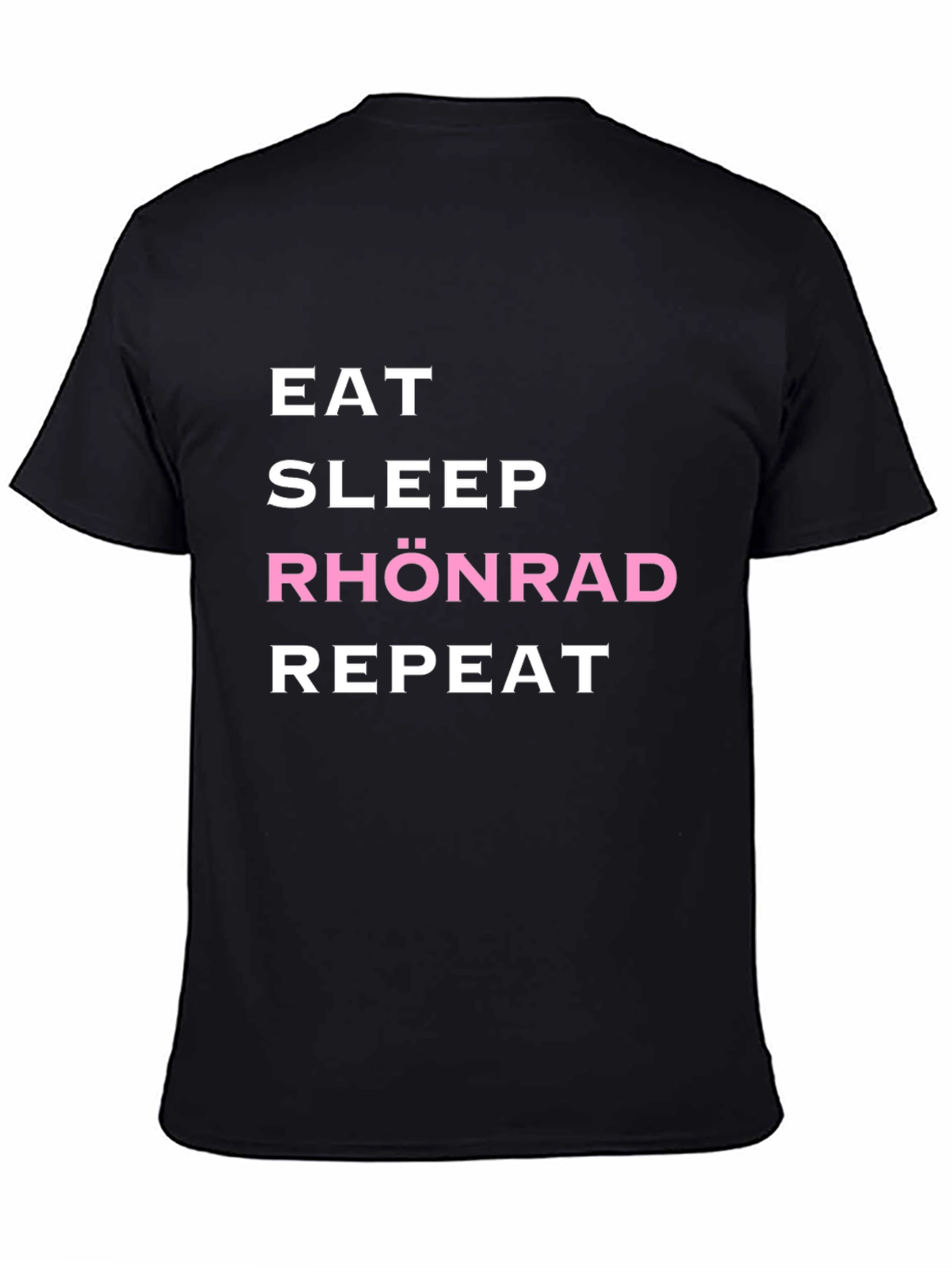 Eat Sleep Rhönrad Repeat Black T-Shirt