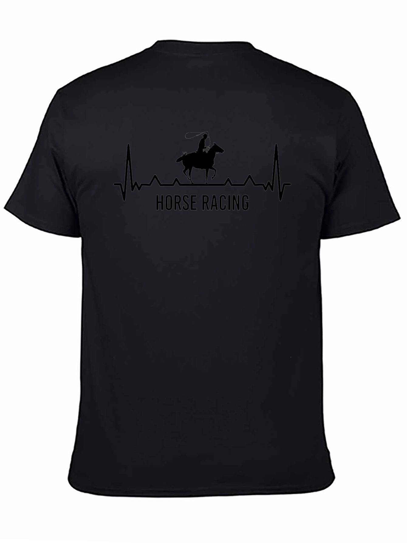 Horse Racing Heartbeat Graphic T-Shirt