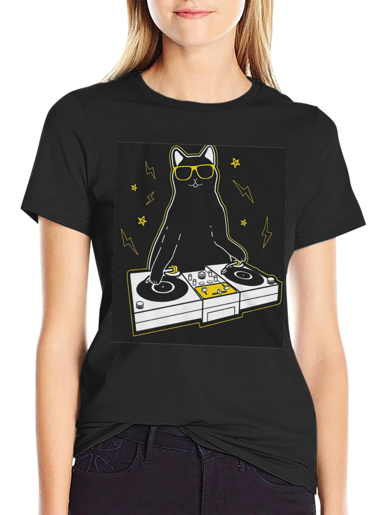 DJ Cat T-Shirt - Cool & Unique Graphic Tee