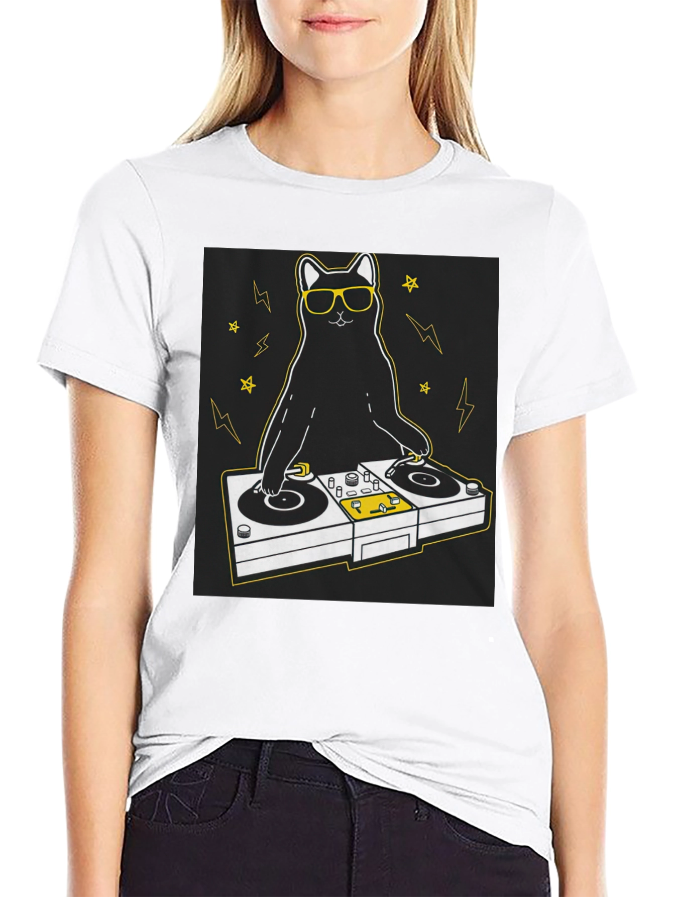 DJ Cat T-Shirt - Cool & Unique Graphic Tee