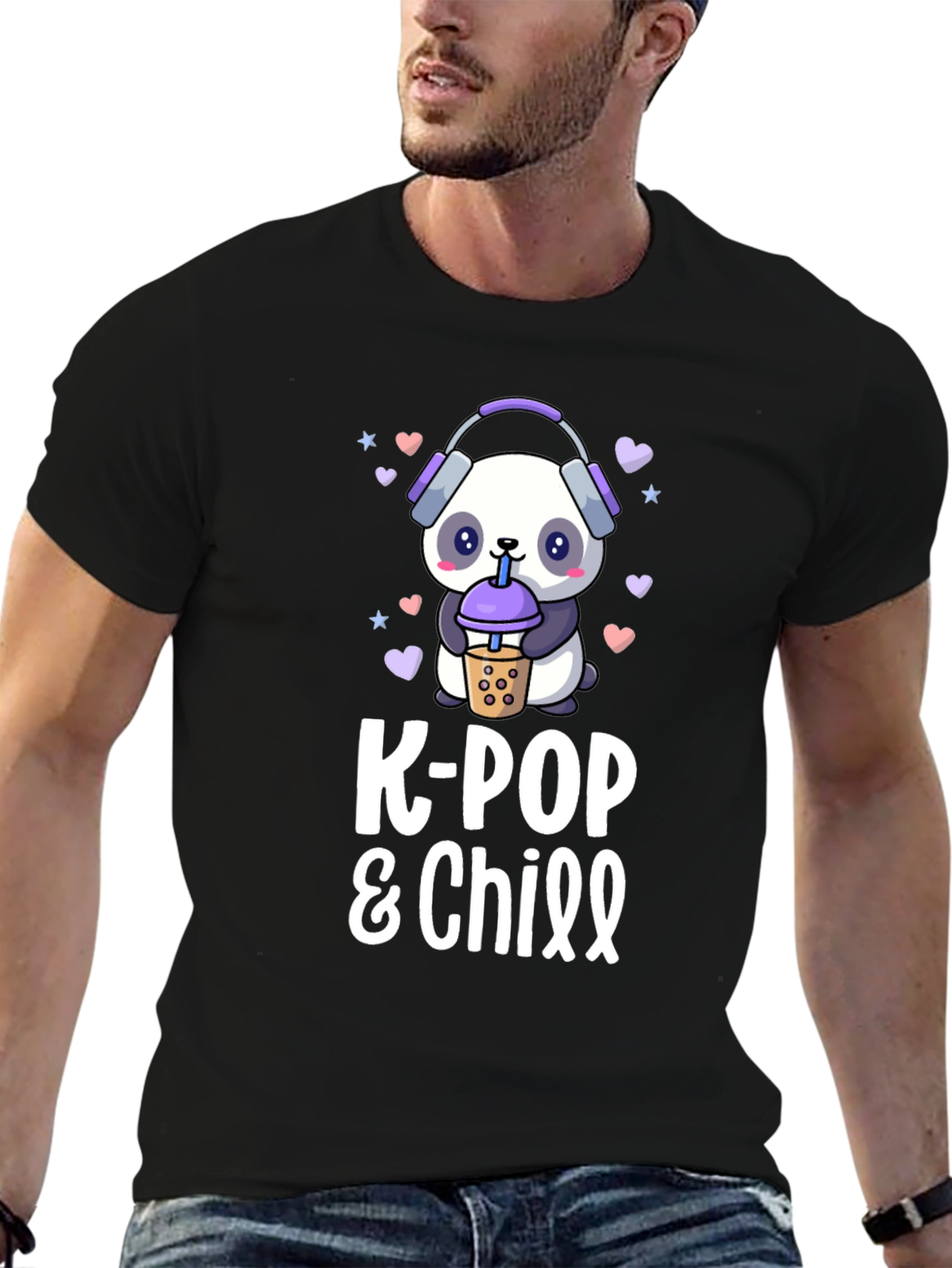 K-Pop & Chill Panda T-Shirt