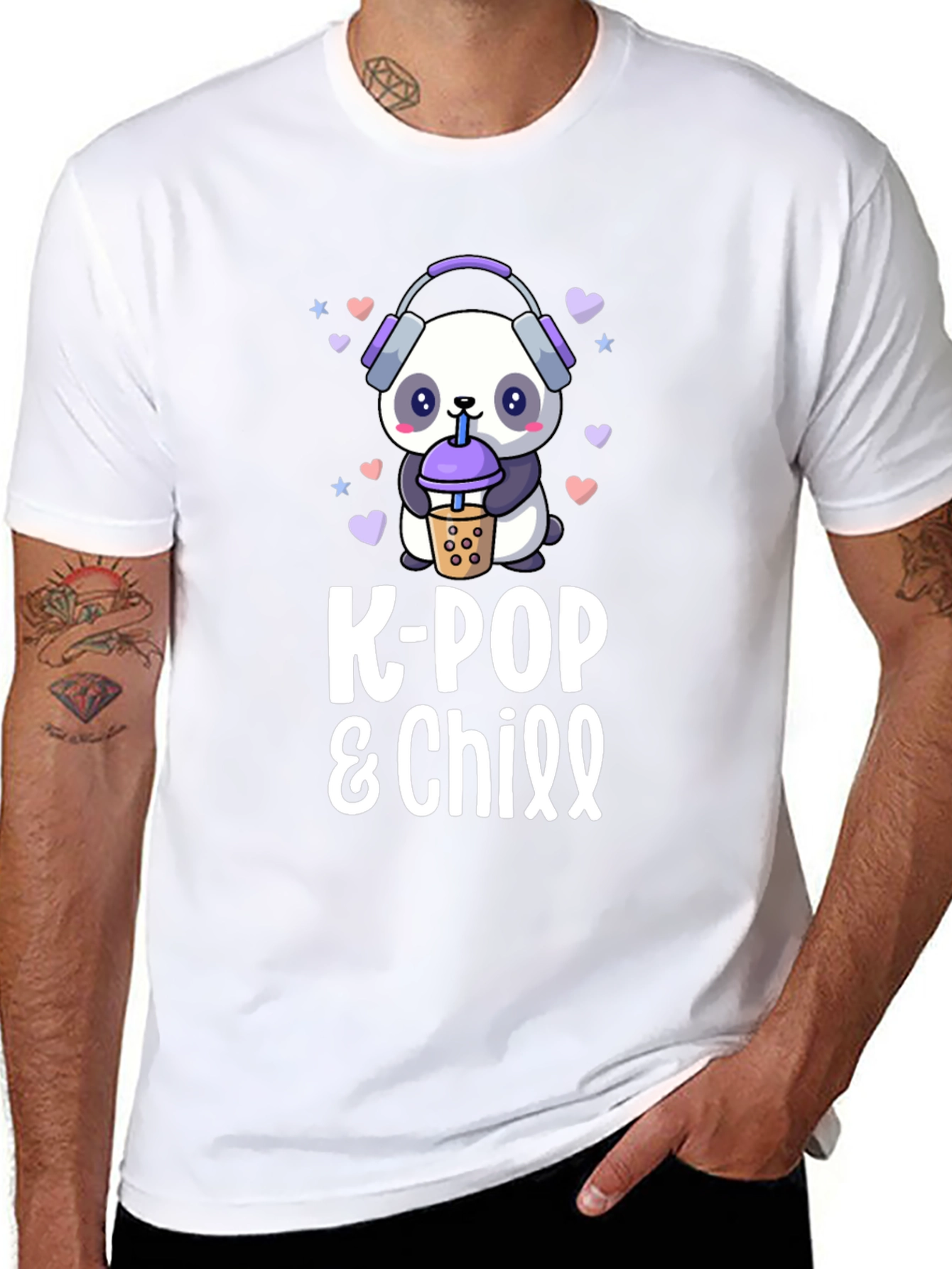 K-Pop & Chill Panda T-Shirt