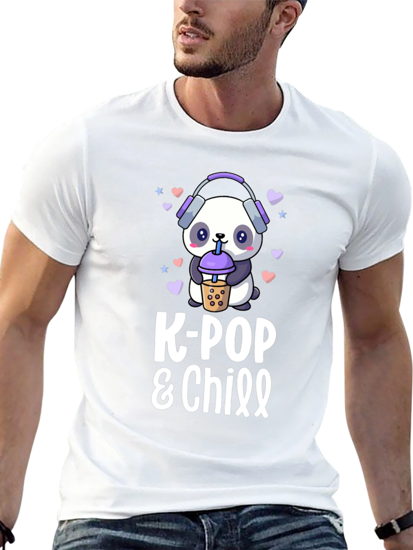 K-Pop & Chill Panda T-Shirt