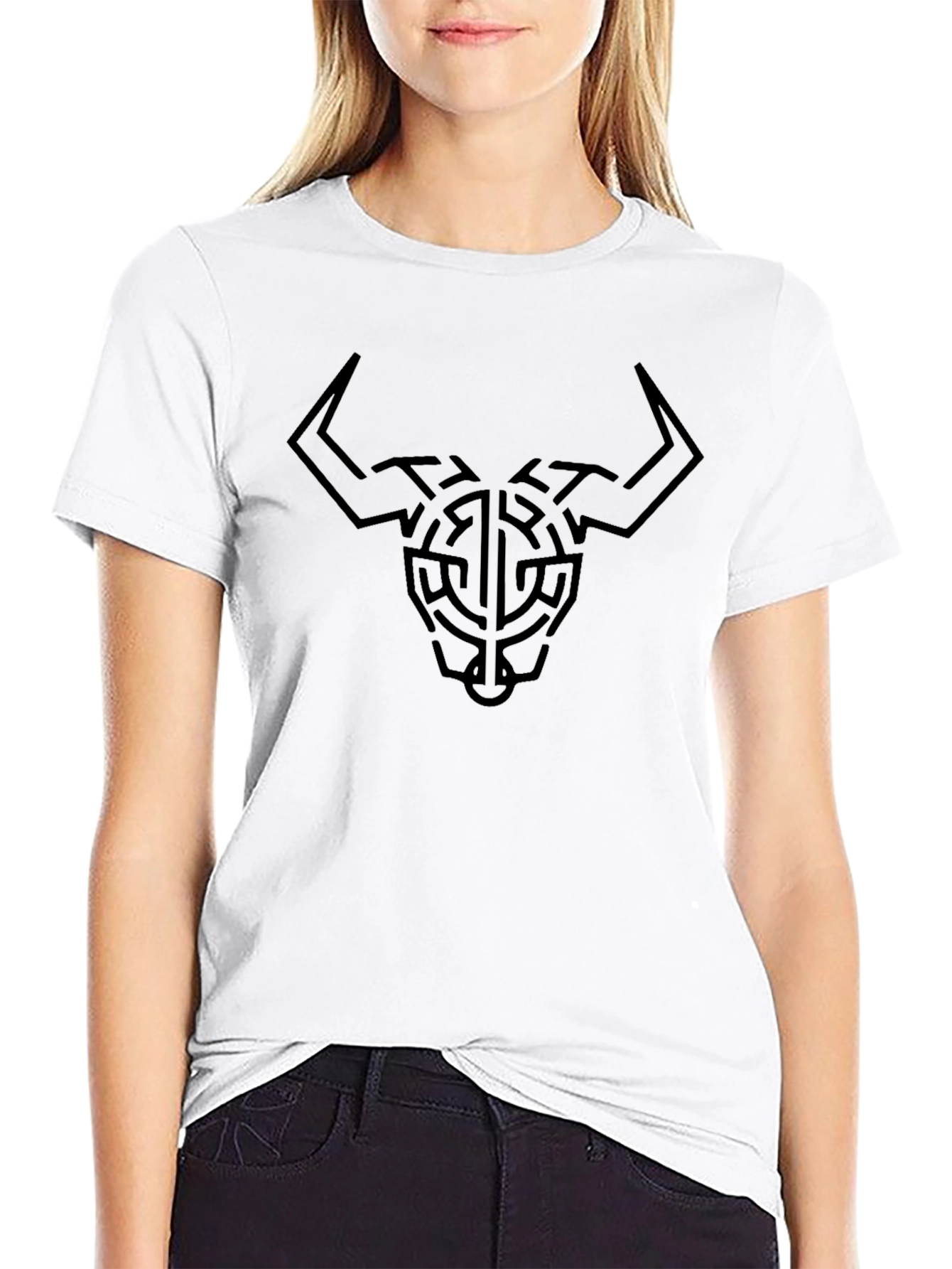 Geometric Bull T-Shirt - Graphic Tee
