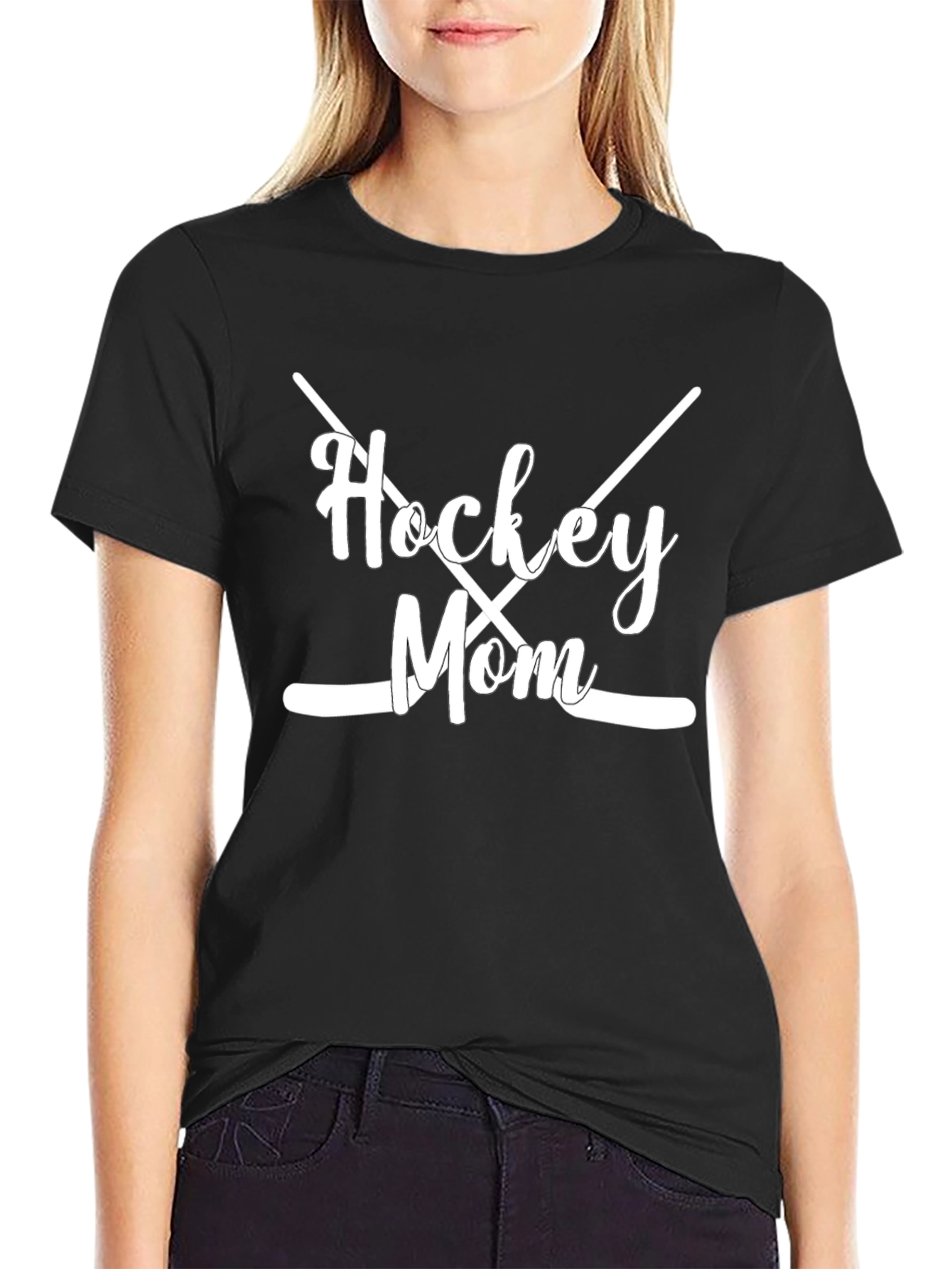 Hockey Mom T-Shirt - Black Tee
