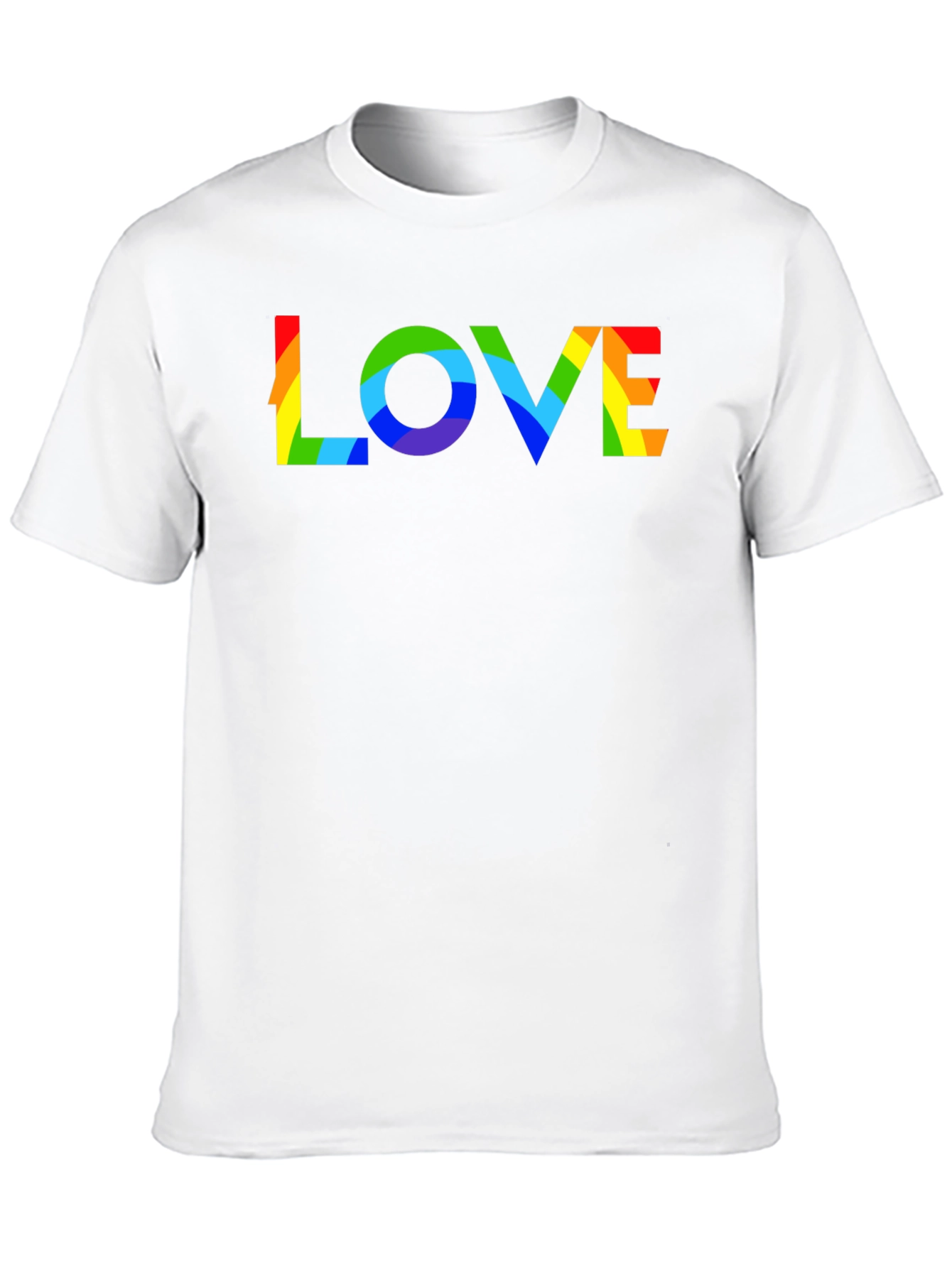 Rainbow LOVE Graphic Black T-Shirt