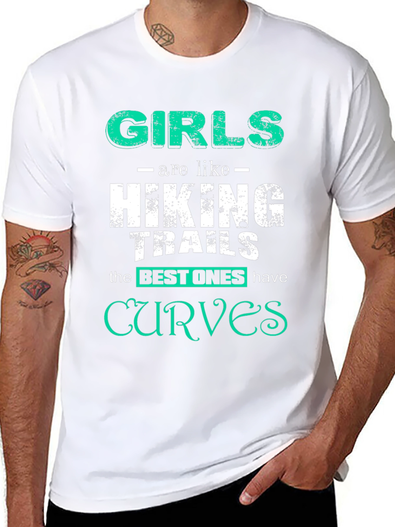 Girls Are Like Hiking Trails Novelty Graphic Tee