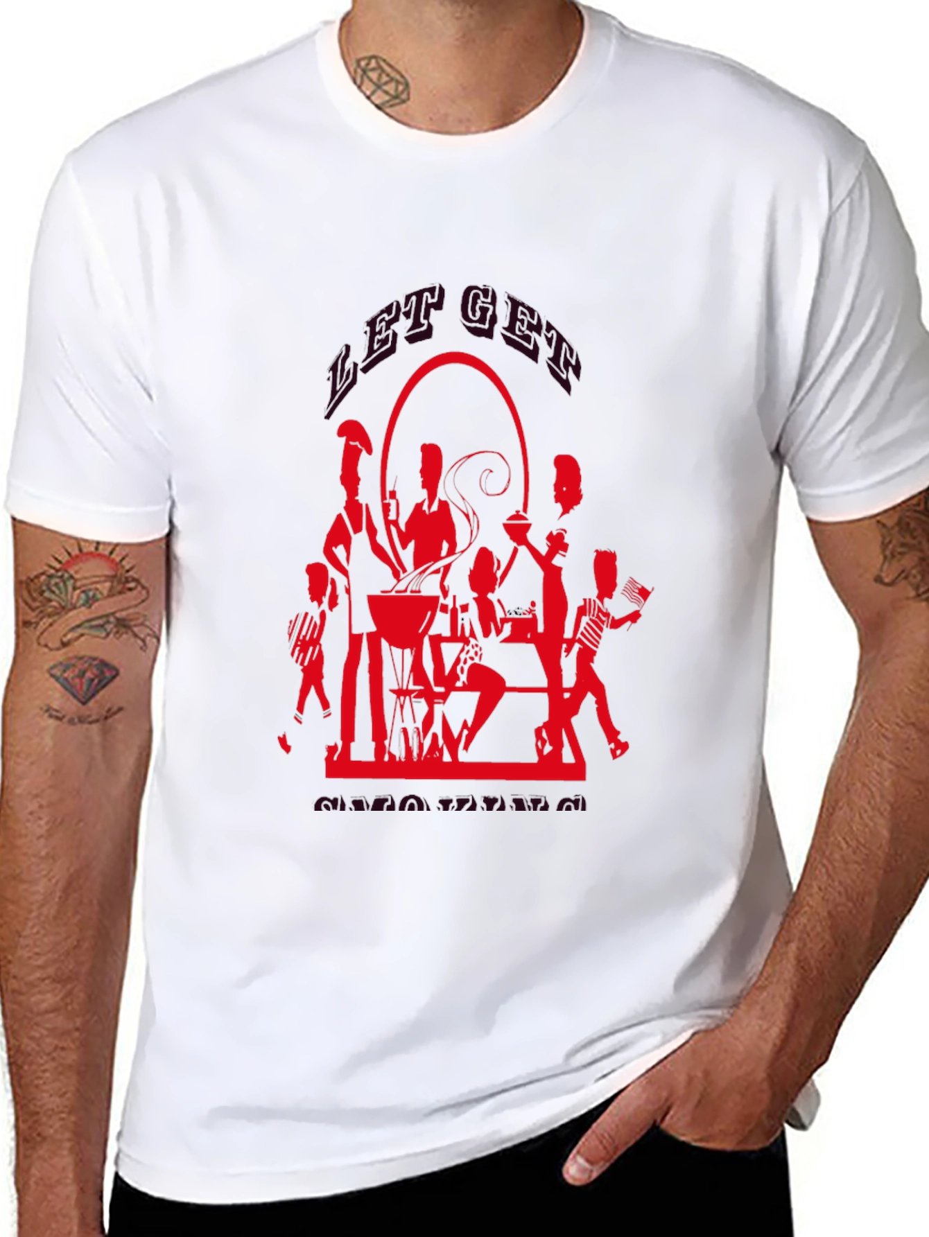 BBQ Silhouette Graphic T-Shirt