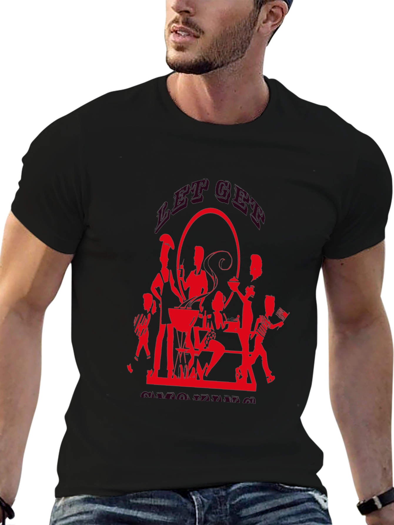 BBQ Silhouette Graphic T-Shirt