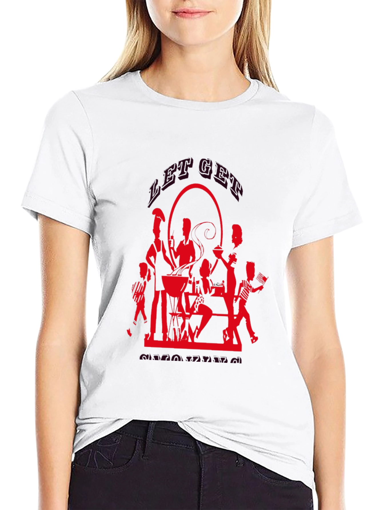 BBQ Silhouette Graphic T-Shirt