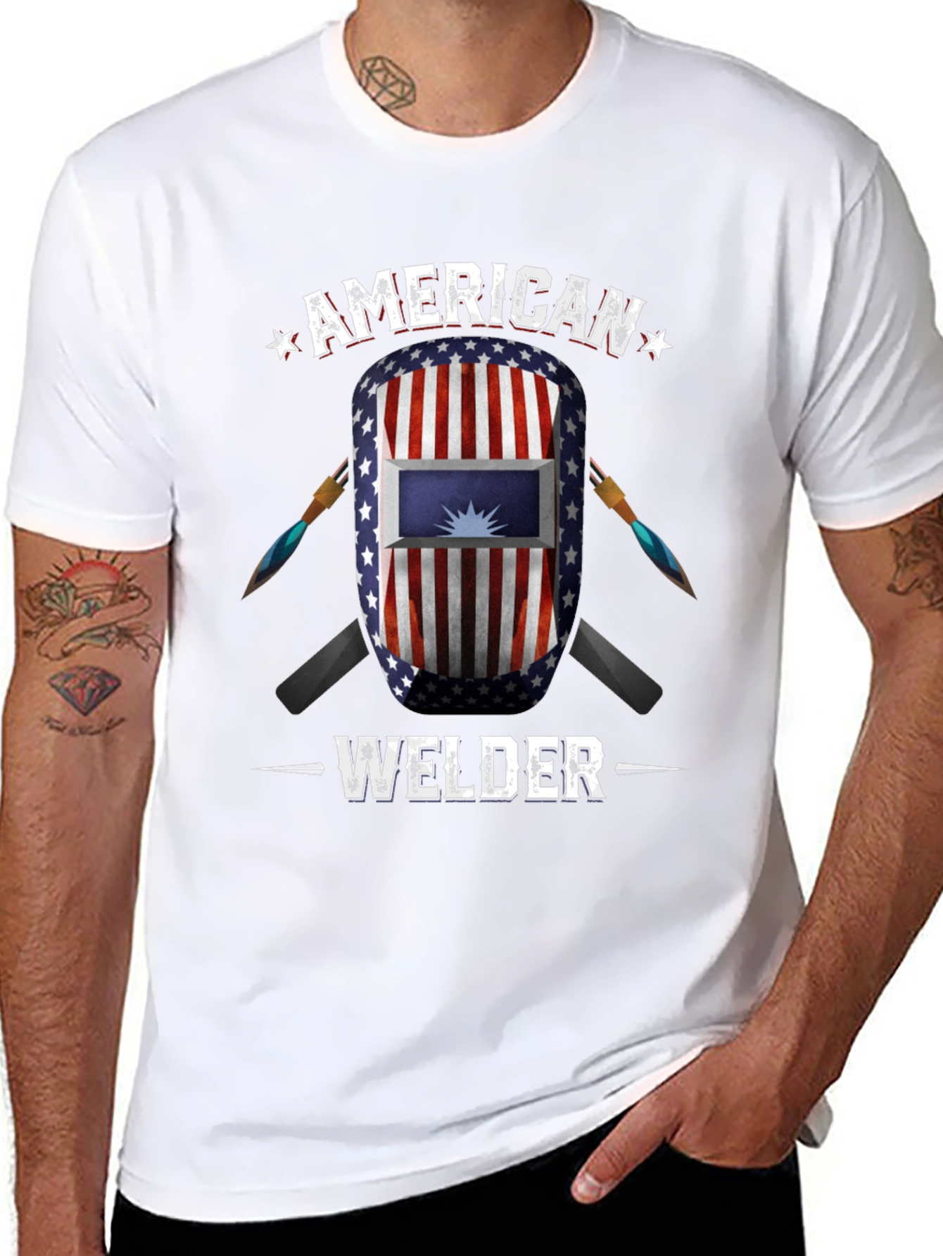American Welder USA Flag T-Shirt