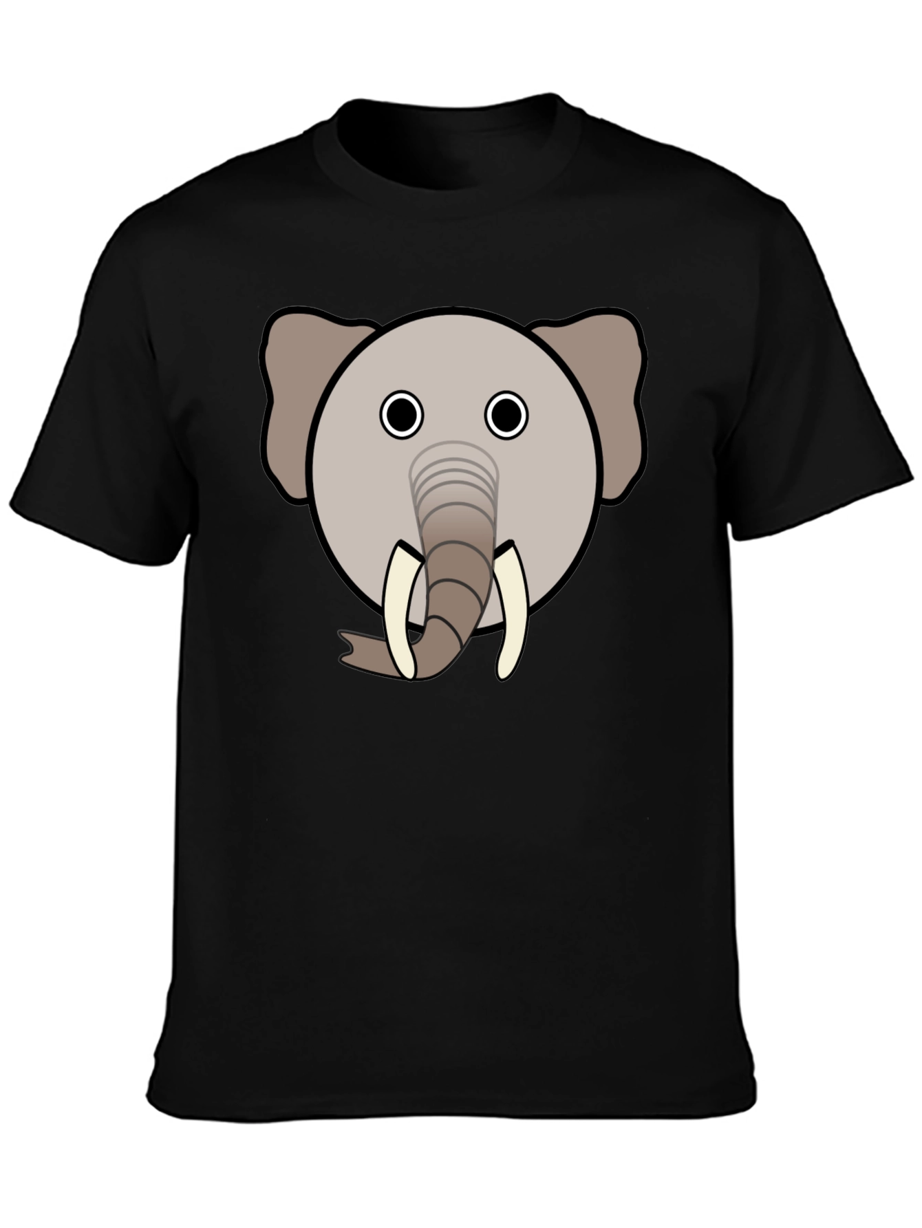 Elephant Graphic Tee - Black Cotton Blend