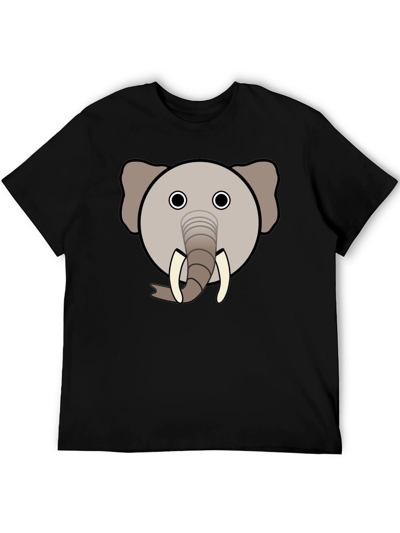Elephant Graphic Tee - Black Cotton Blend