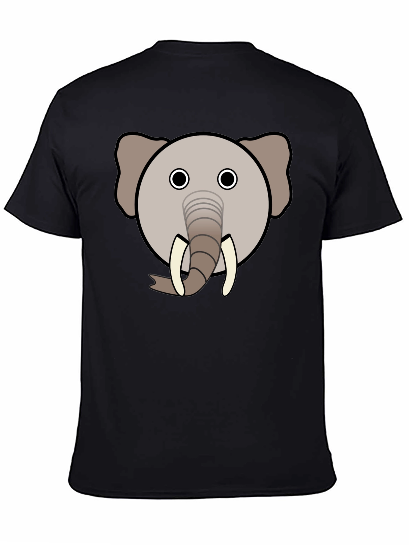 Elephant Graphic Tee - Black Cotton Blend