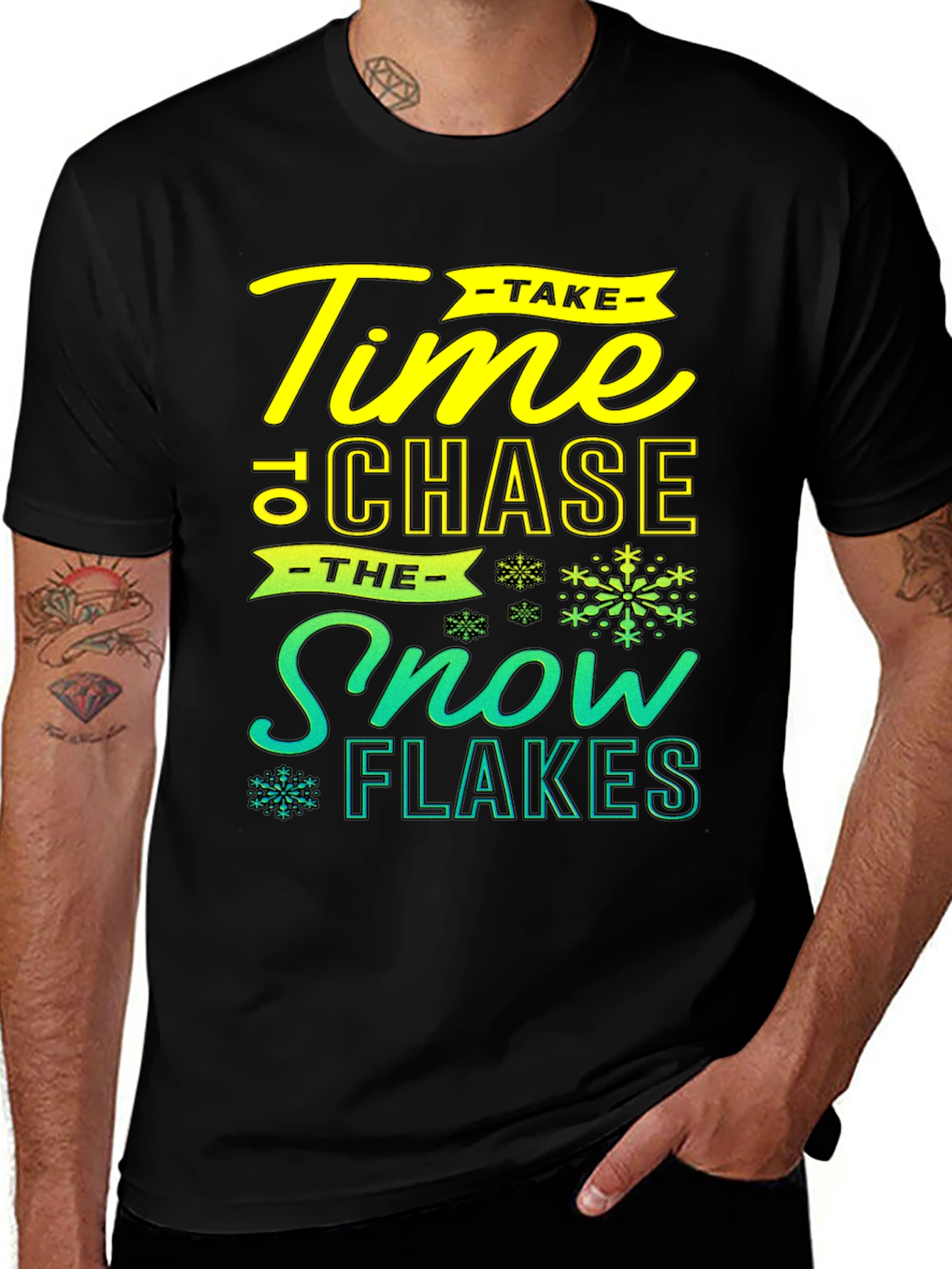 Time To Chase Snowflakes Graphic T-Shirt