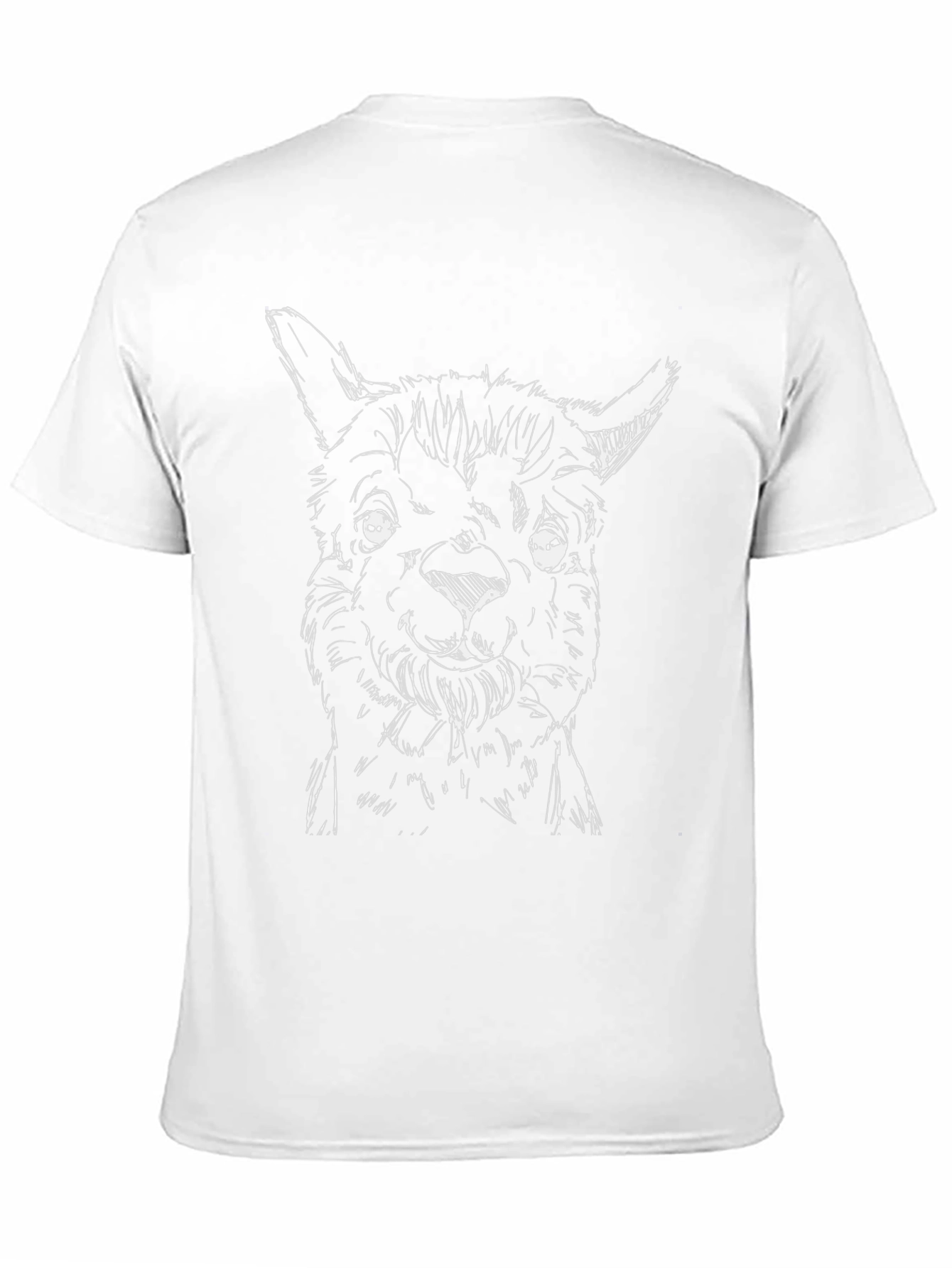 Sketch Alpaca Graphic T-Shirt - Black Cotton Tee
