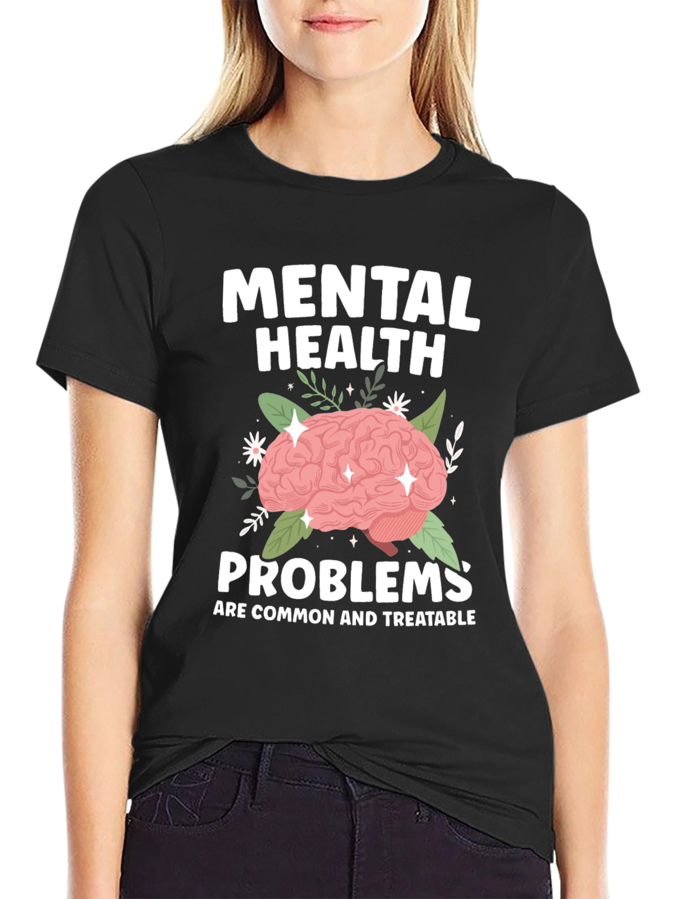 Mental Health T-Shirt - Brain Graphic Tee