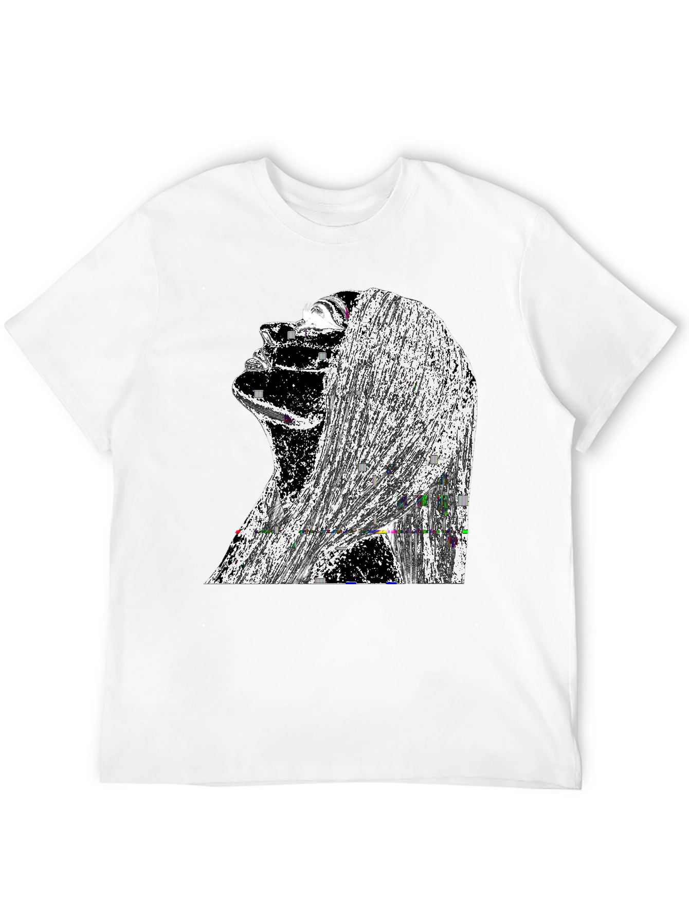 Abstract Woman Graphic Black T-Shirt