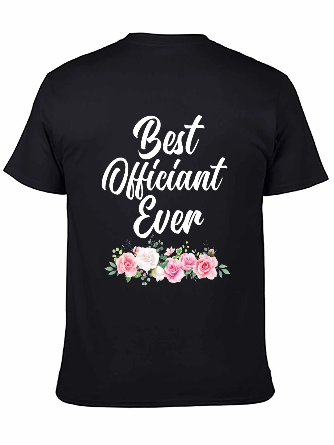 Best Officiant Ever Floral Graphic T-Shirt