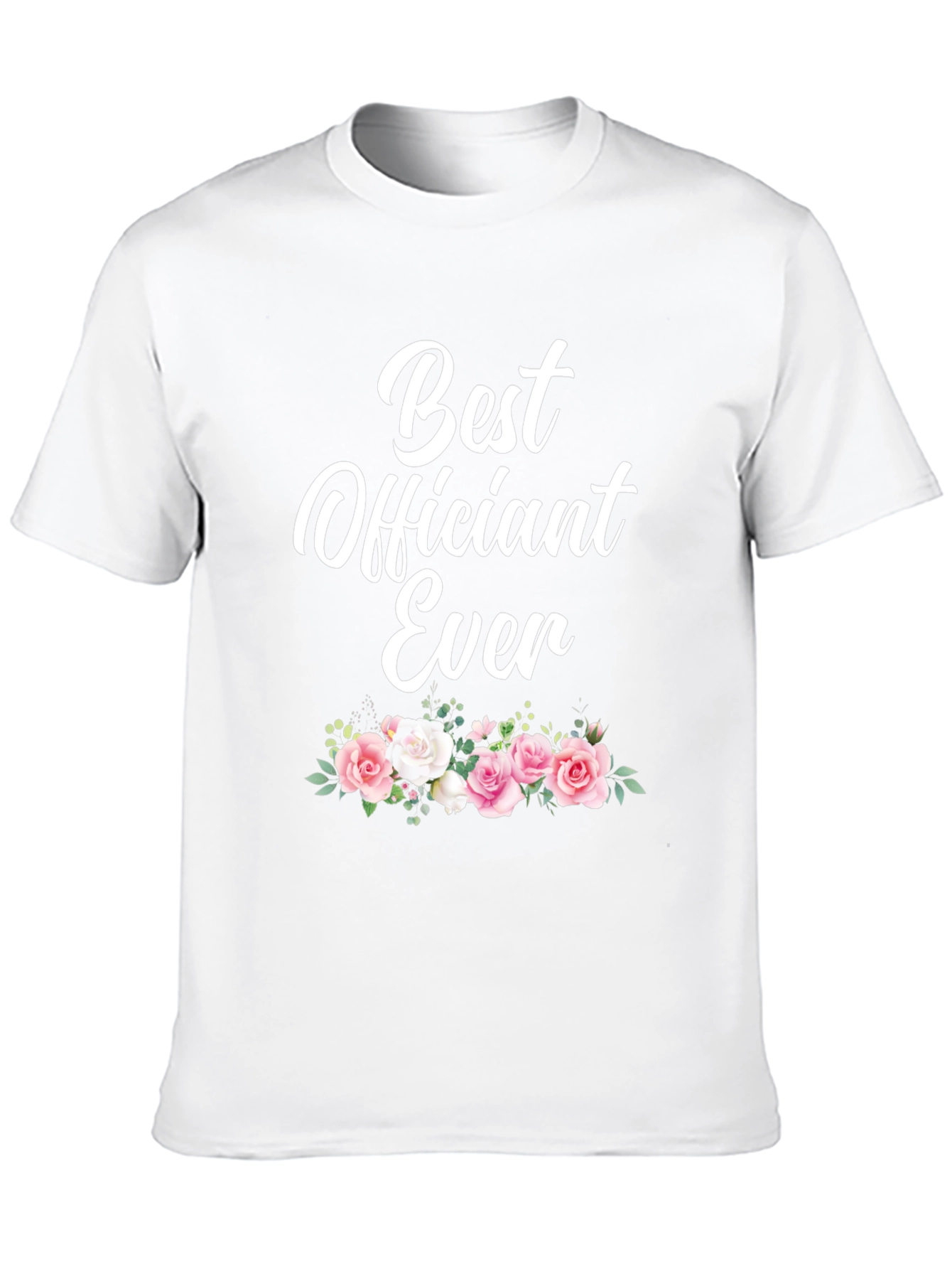 Best Officiant Ever Floral Graphic T-Shirt