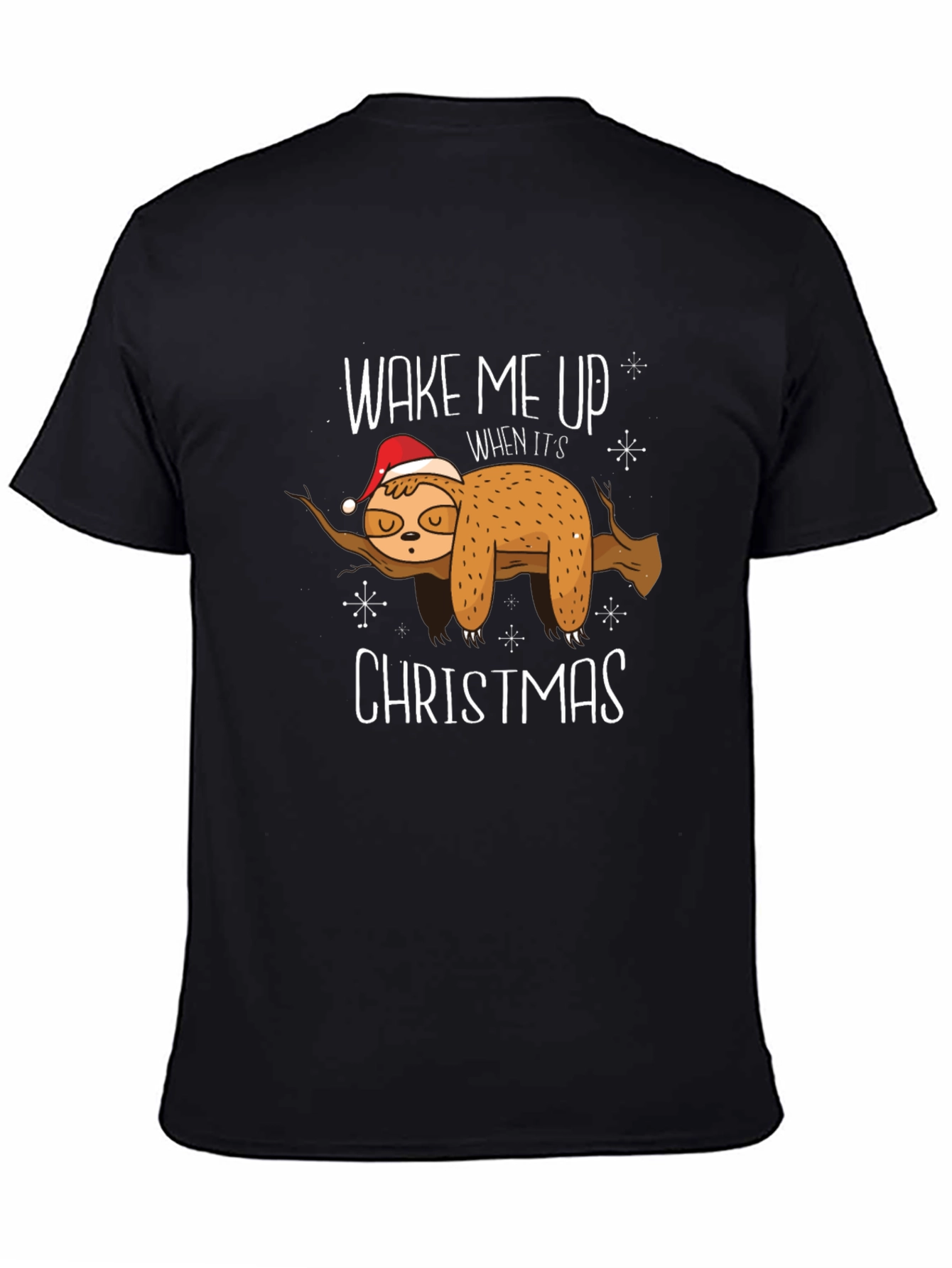 Wake Me Up Christmas Sloth Graphic Tee