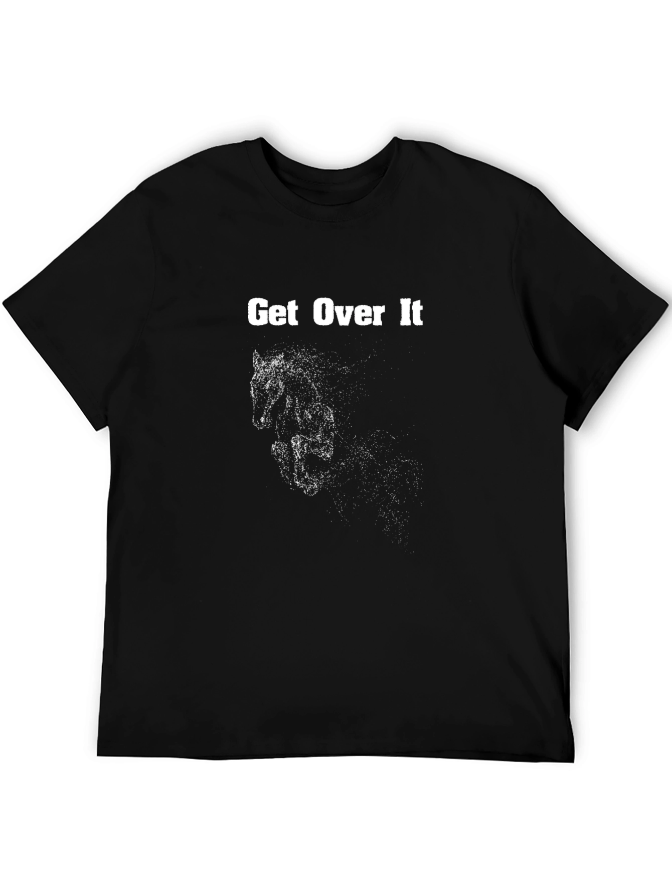 Get Over It Horse Graphic Black T-Shirt