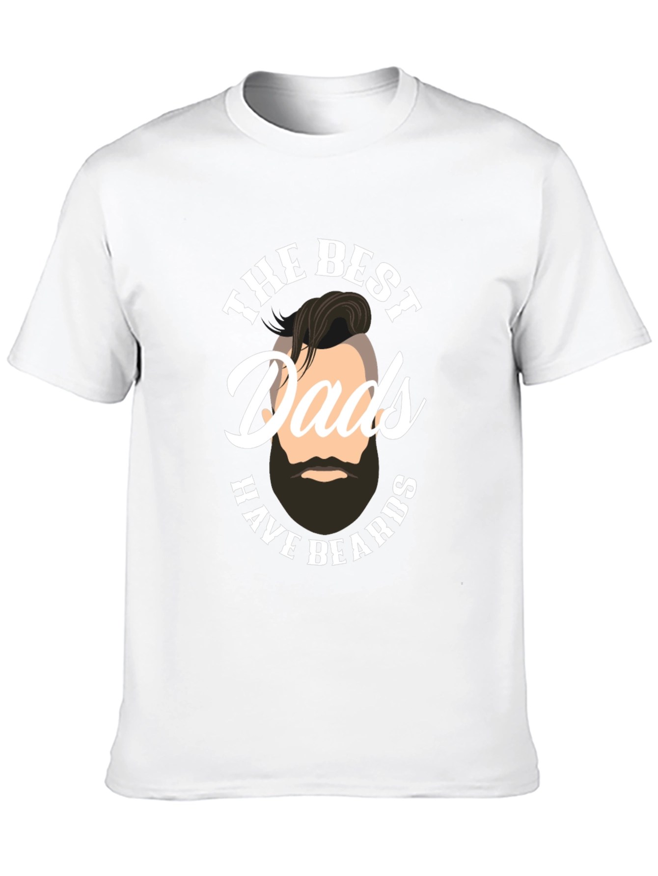 Best Dads Have Beards Graphic Tee - Black