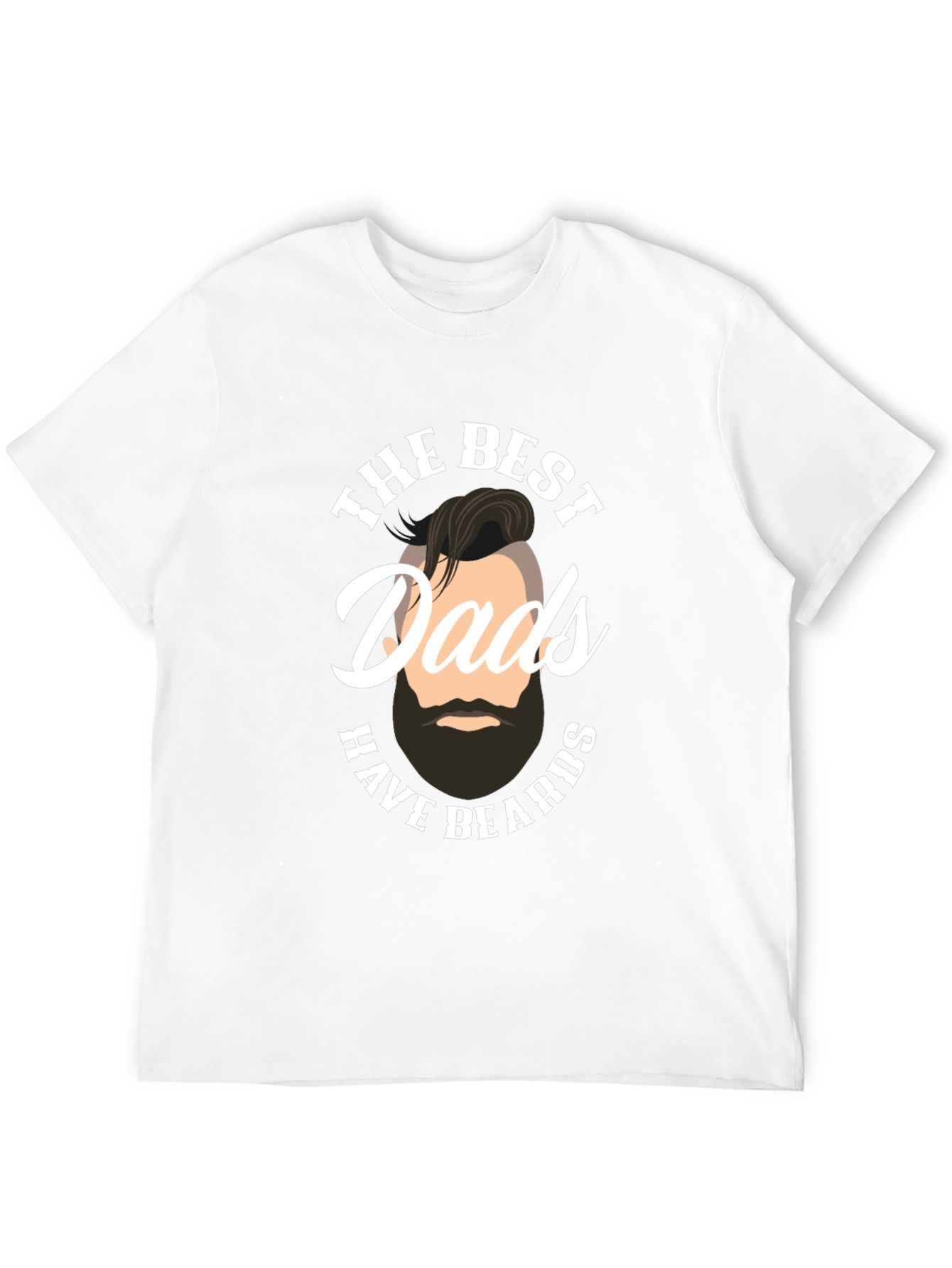 Best Dads Have Beards Graphic Tee - Black