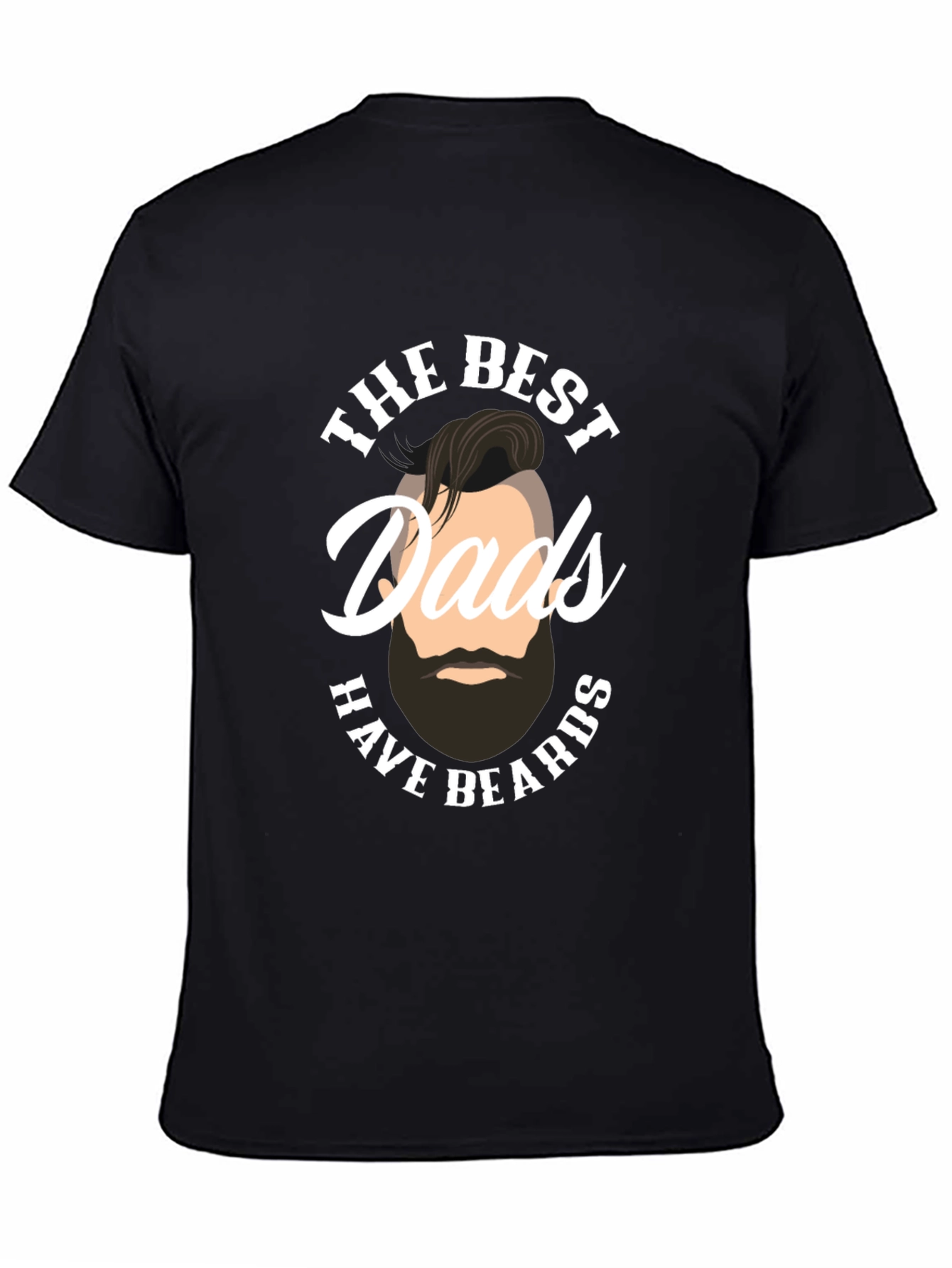 Best Dads Have Beards Graphic Tee - Black