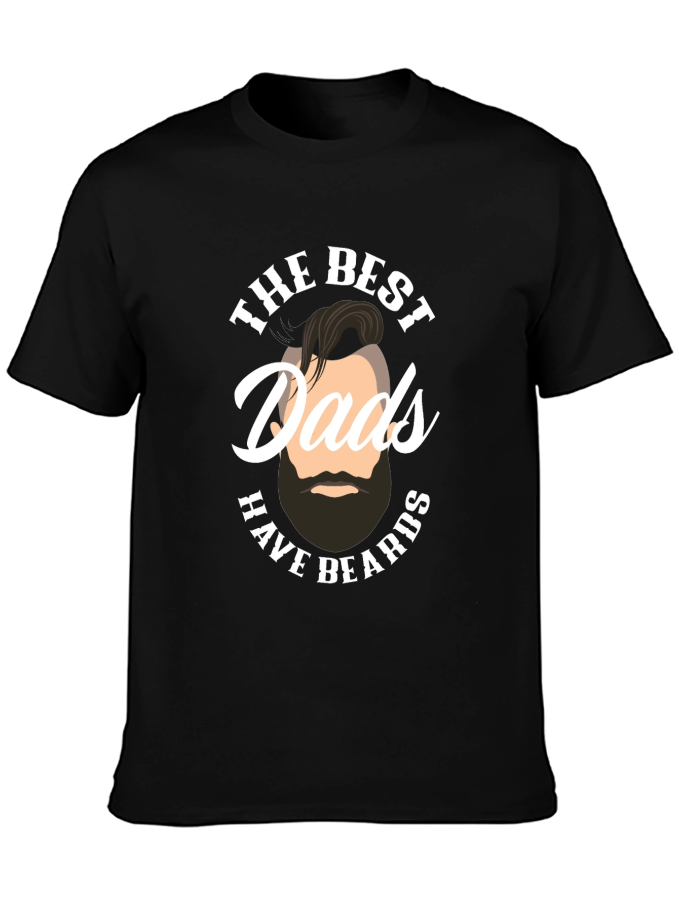 Best Dads Have Beards Graphic Tee - Black