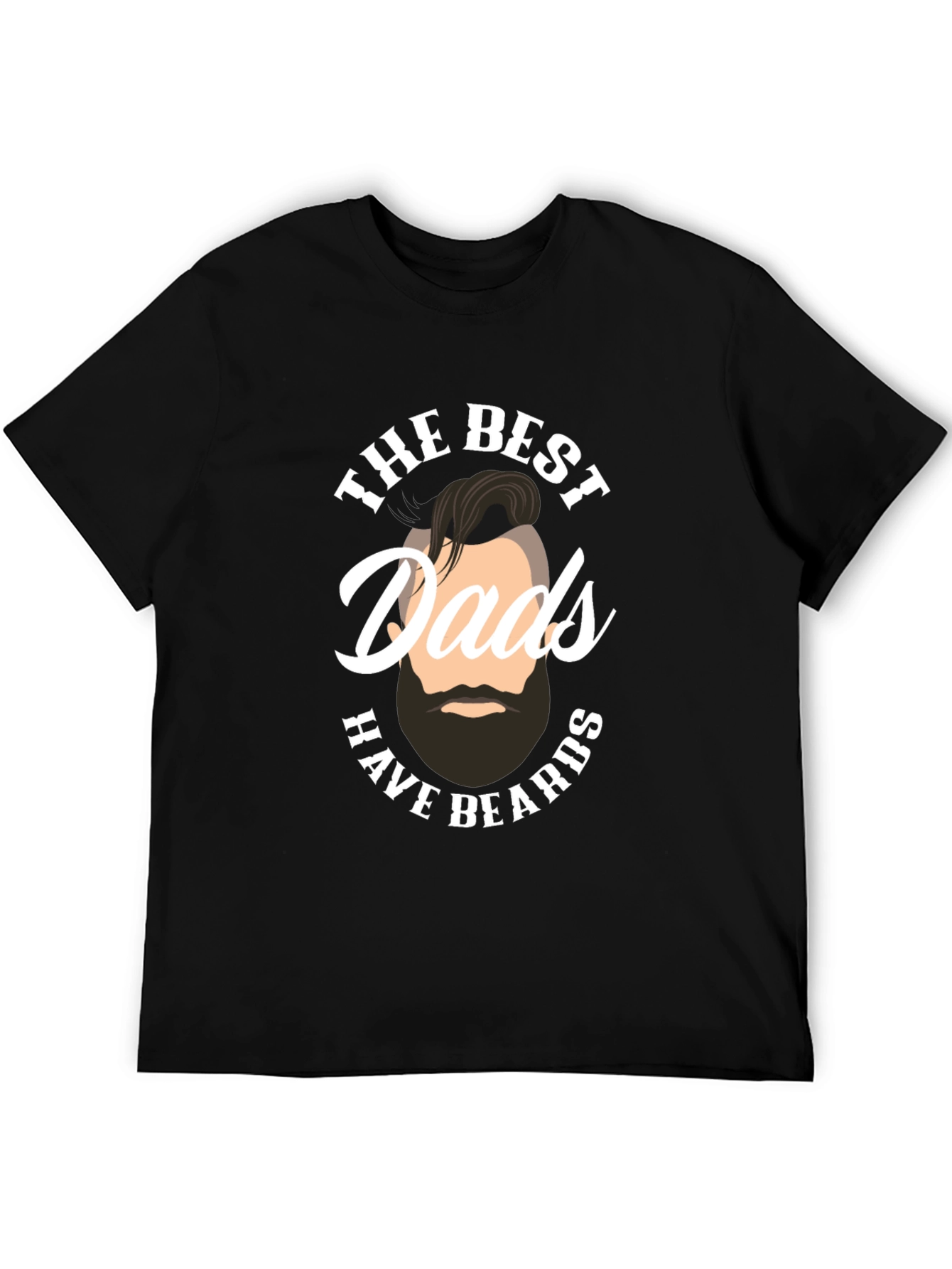Best Dads Have Beards Graphic Tee - Black