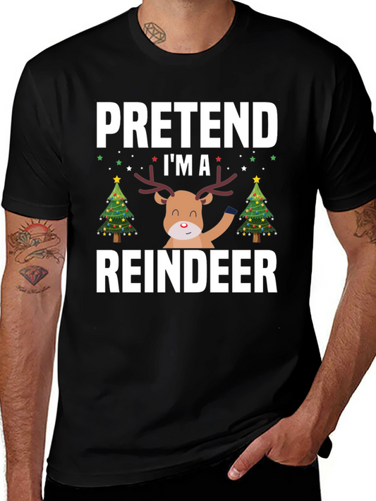 Pretend Im A Reindeer Christmas T-Shirt