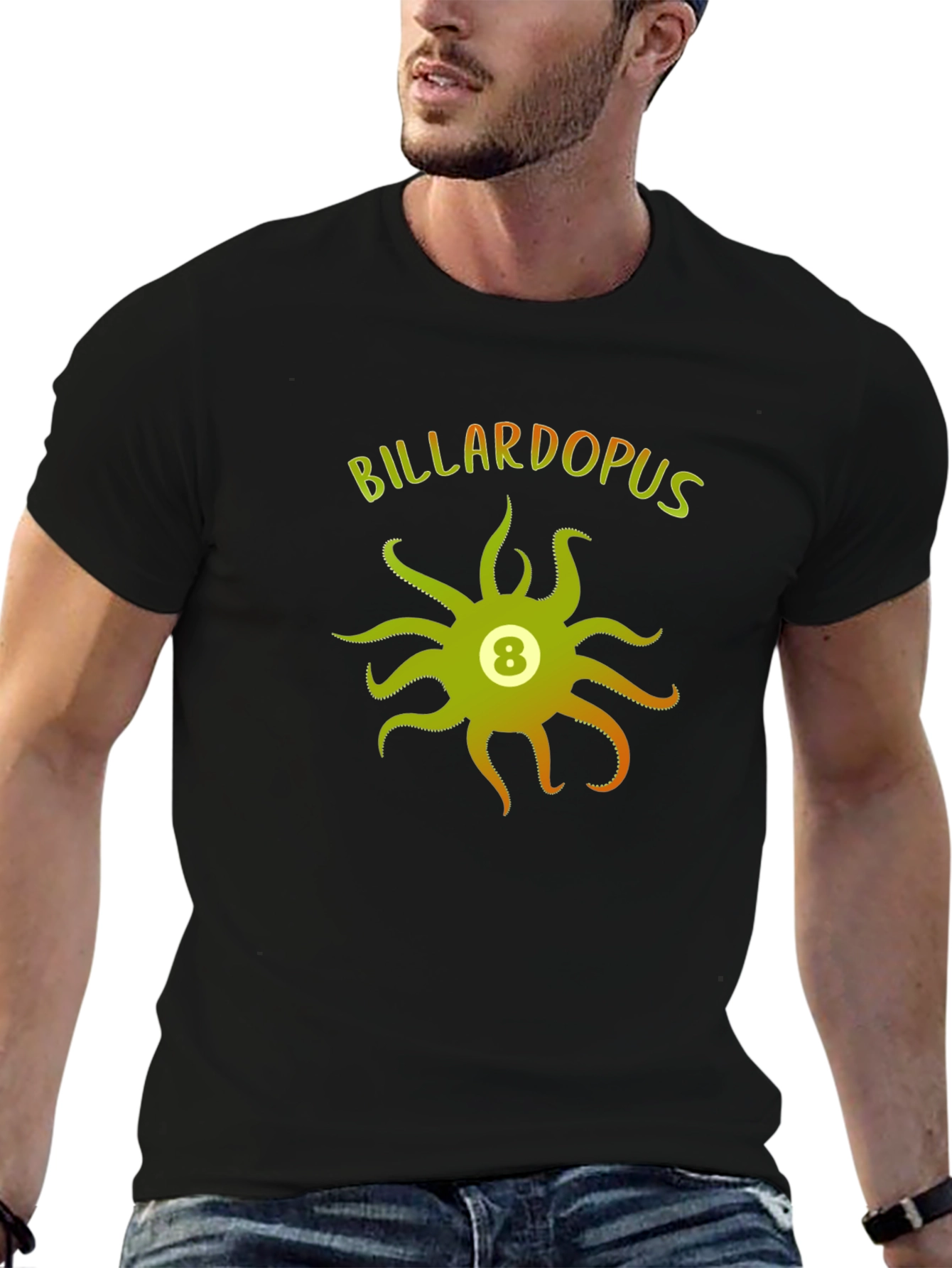 Billardopus T-Shirt - Octopus 8 Ball Graphic Tee