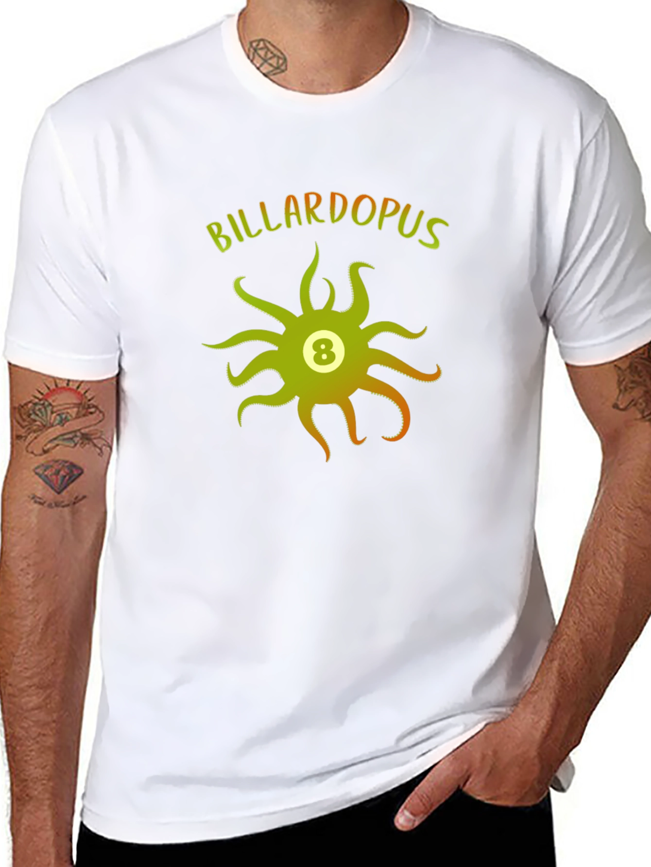 Billardopus T-Shirt - Octopus 8 Ball Graphic Tee