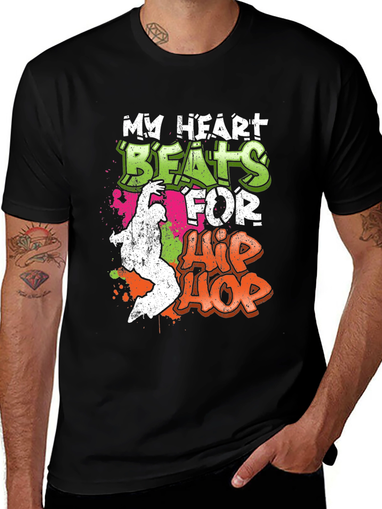 My Heart Beats for Hip Hop Graphic T-Shirt