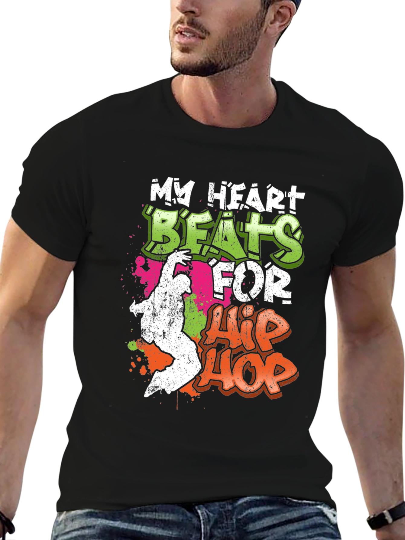 My Heart Beats for Hip Hop Graphic T-Shirt