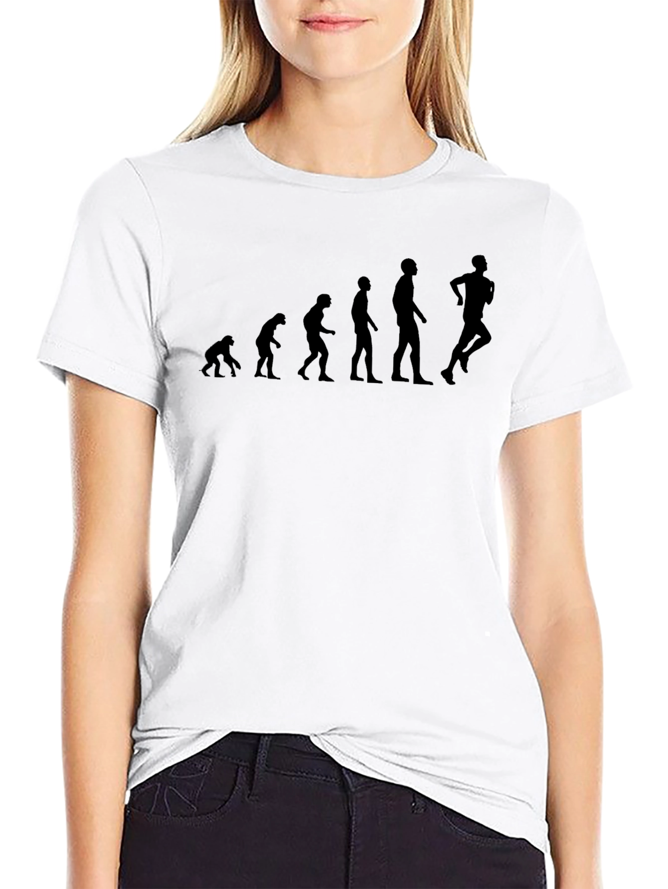 Evolution of Running Black T-Shirt