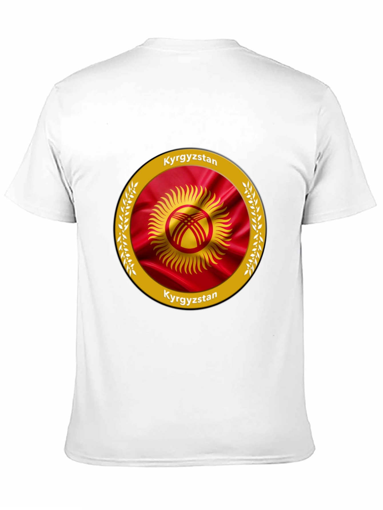Kyrgyzstan Flag Graphic Black T-Shirt