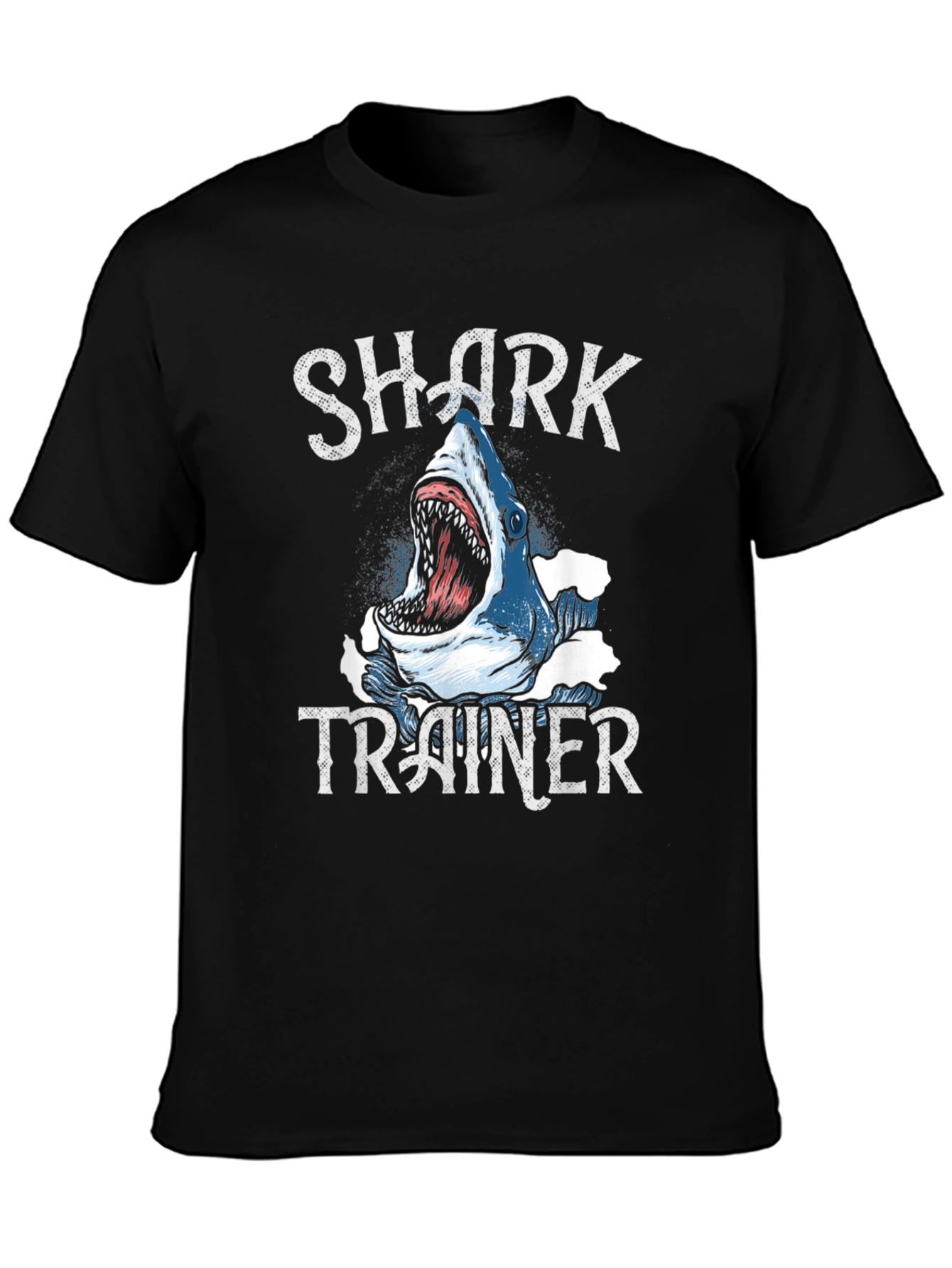 Shark Trainer Graphic T-Shirt - Black Cotton Tee