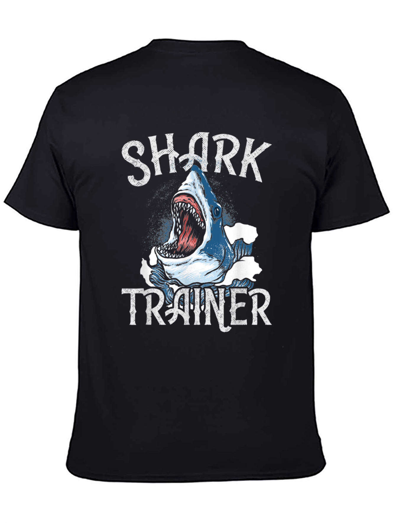 Shark Trainer Graphic T-Shirt - Black Cotton Tee